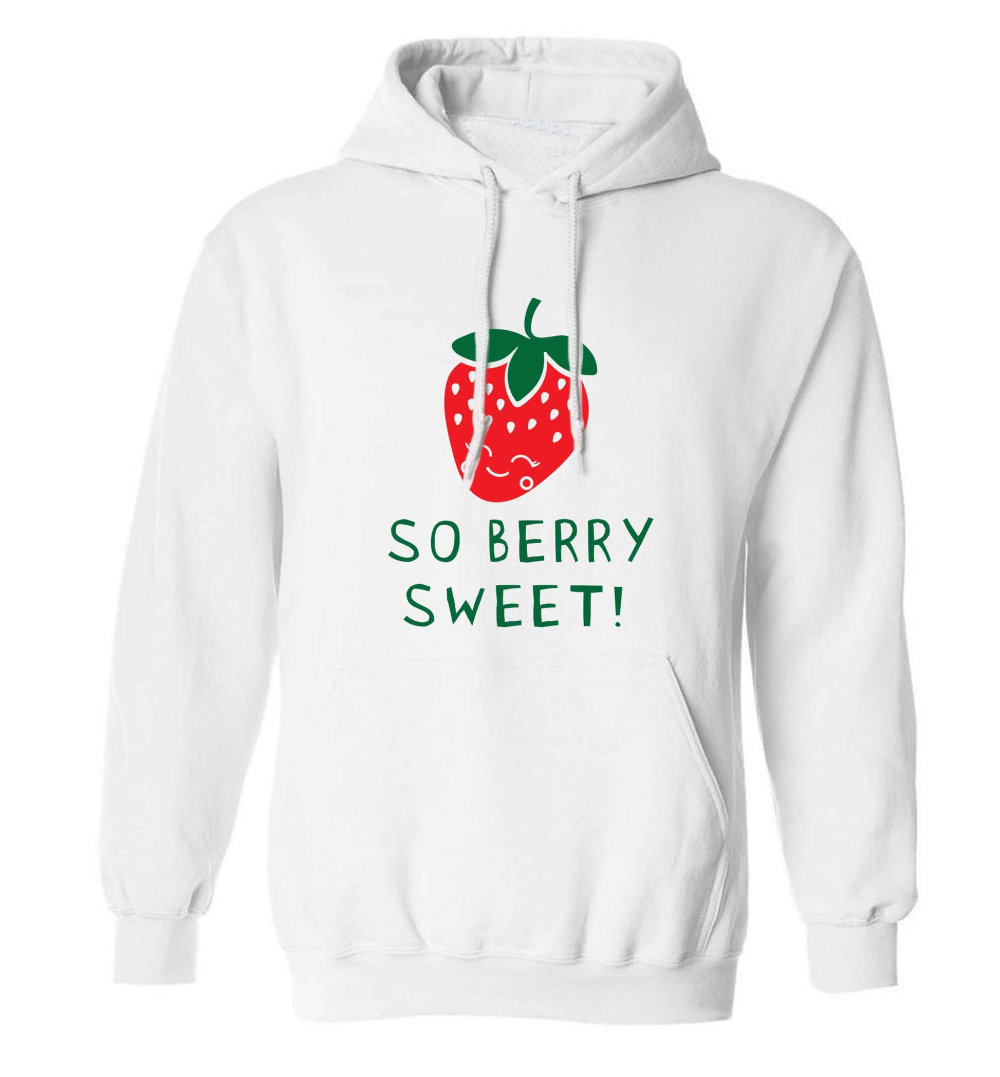 So berry sweet adults unisex white hoodie 2XL