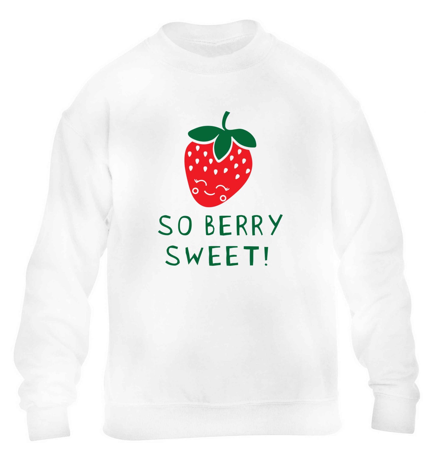 So berry sweet children's white sweater 12-13 Years