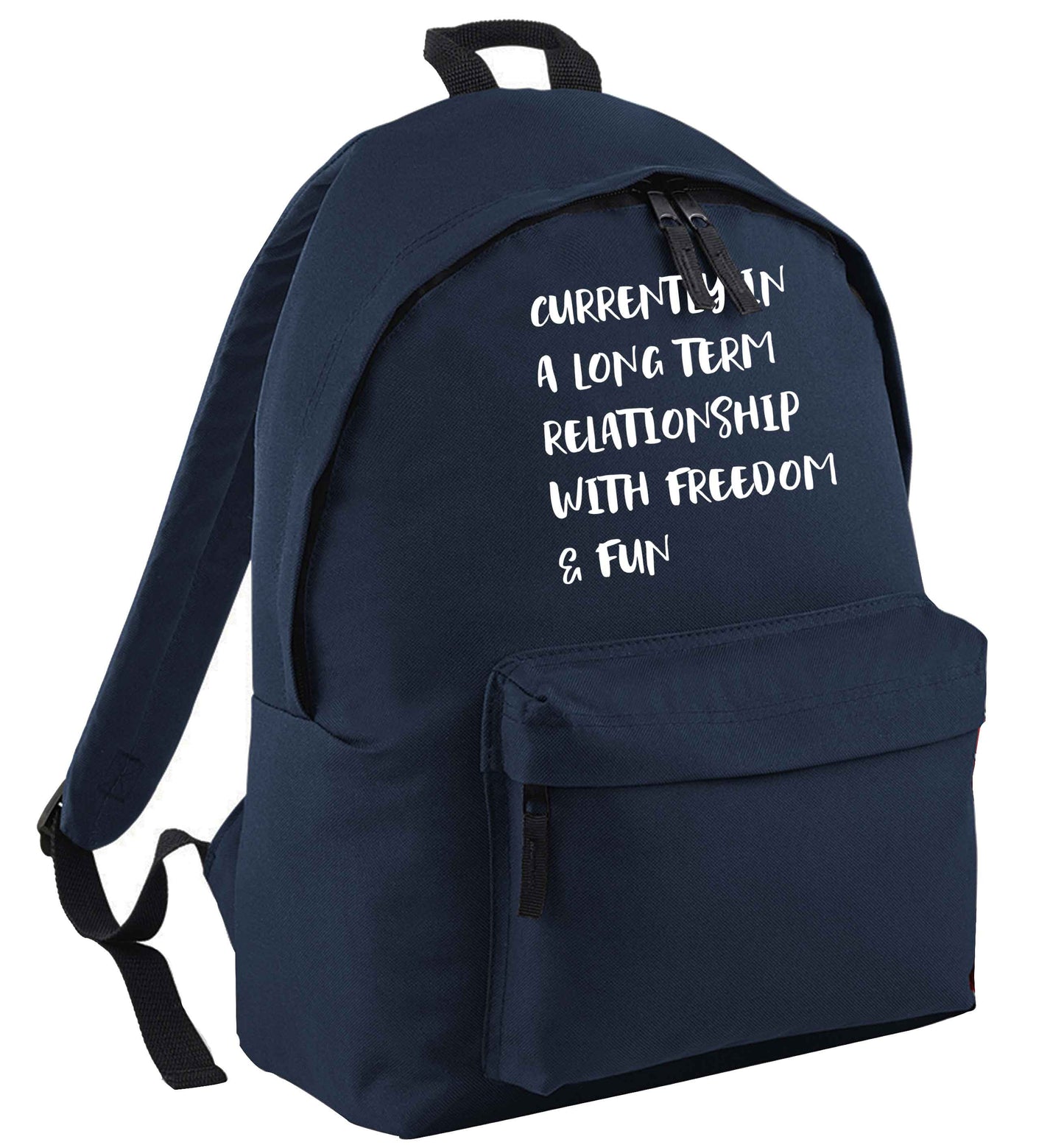 Currently in a long term relationship with freedom and fun navy adults backpack