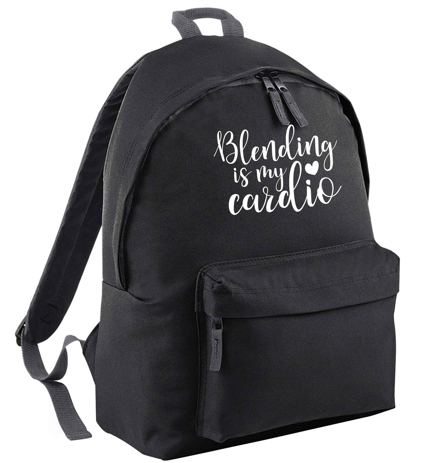 Blending is my cardio black adults backpack