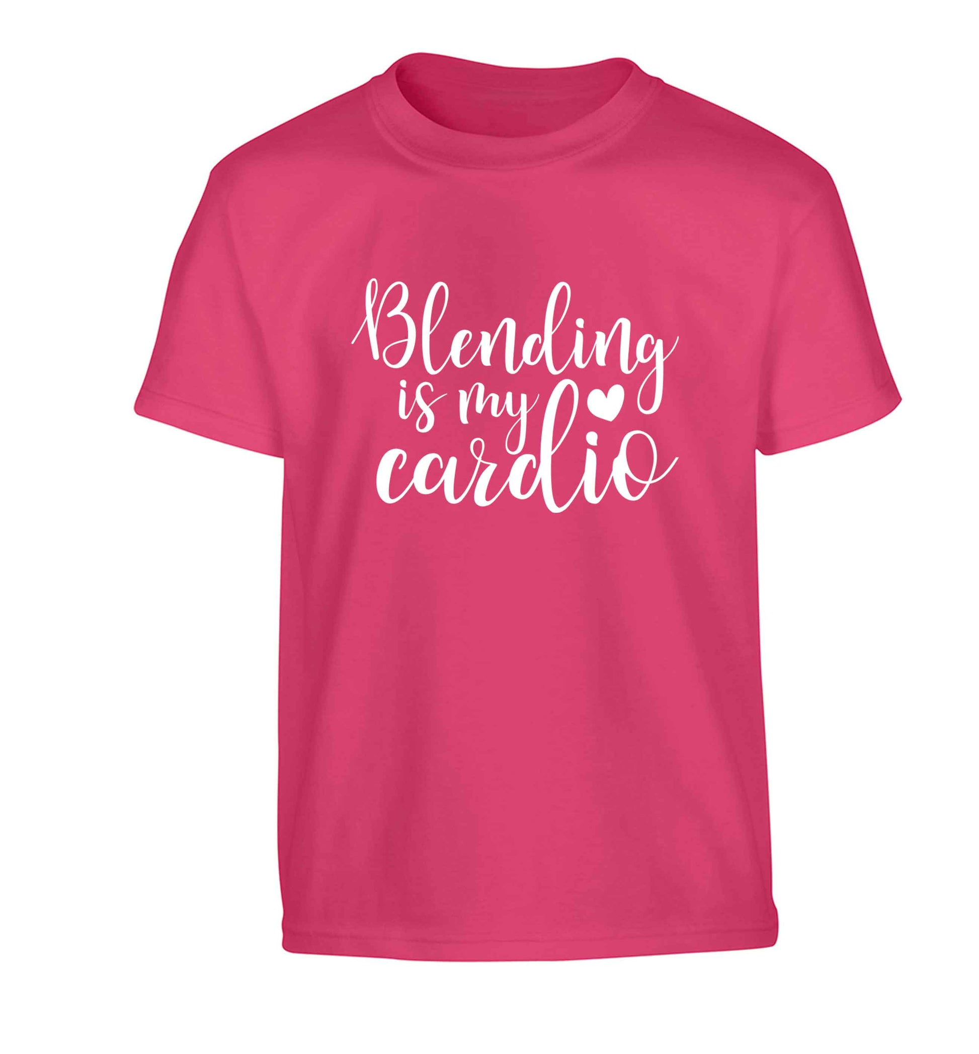 Blending is my cardio Children's pink Tshirt 12-13 Years