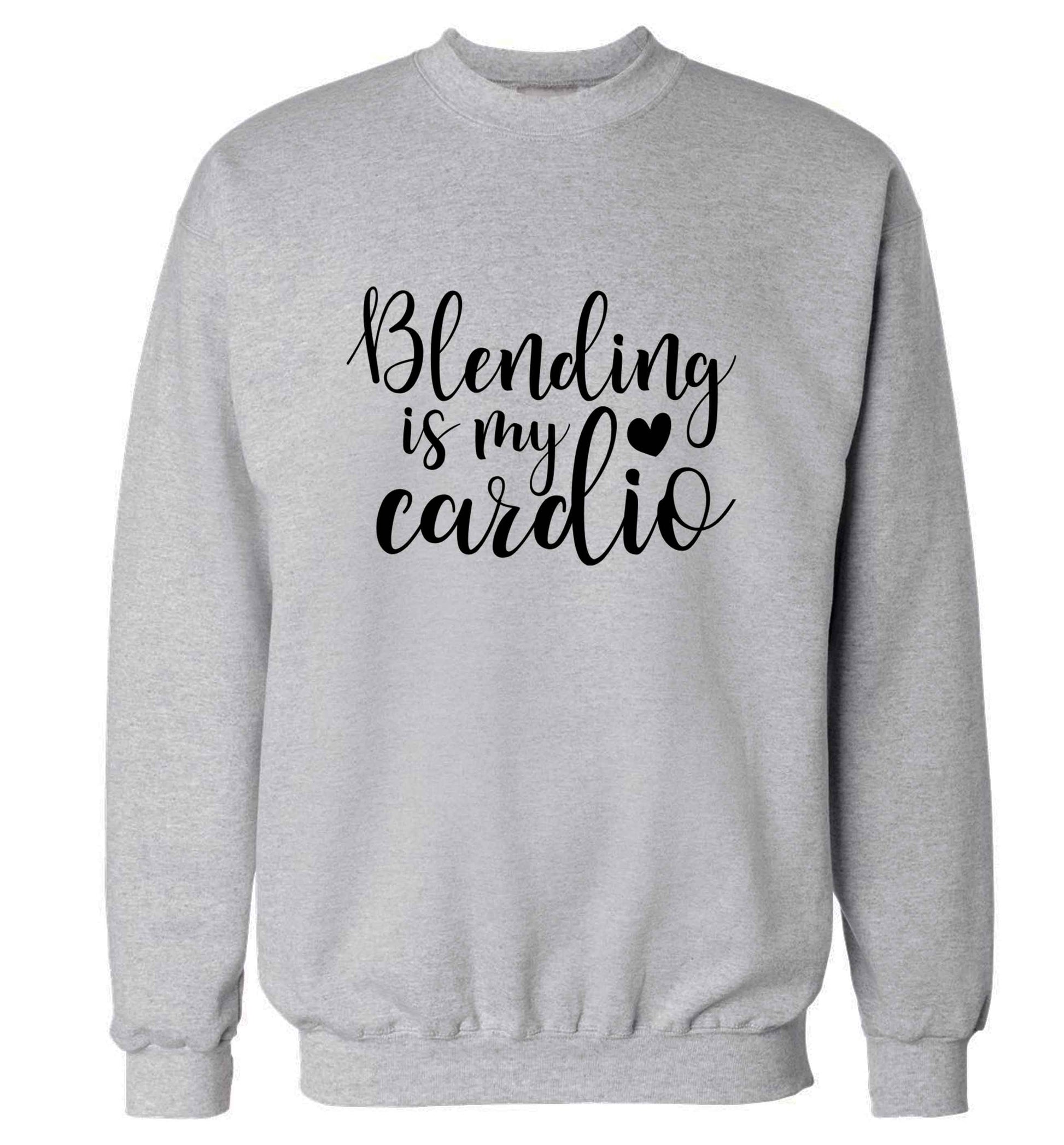Blending is my cardio adult's unisex grey sweater 2XL