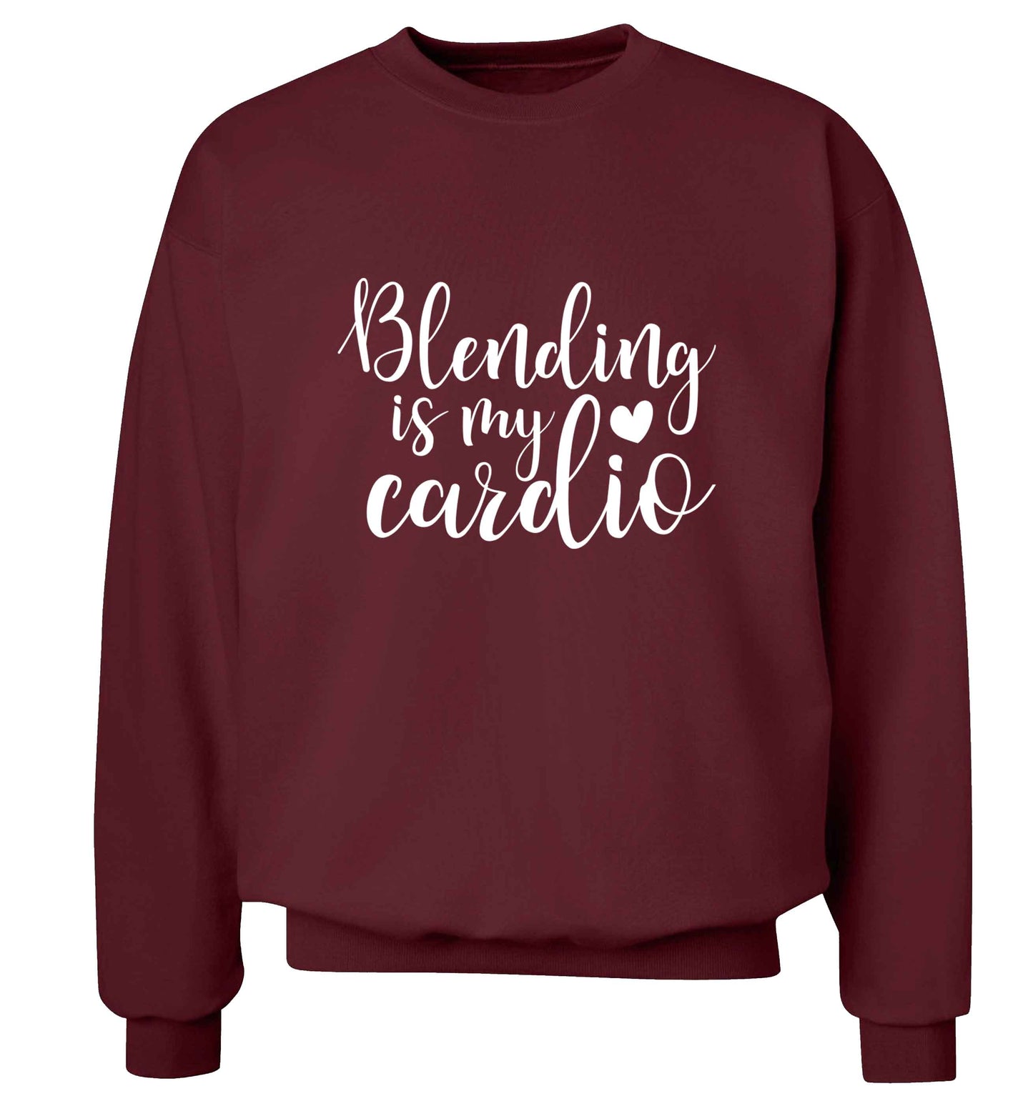 Blending is my cardio adult's unisex maroon sweater 2XL