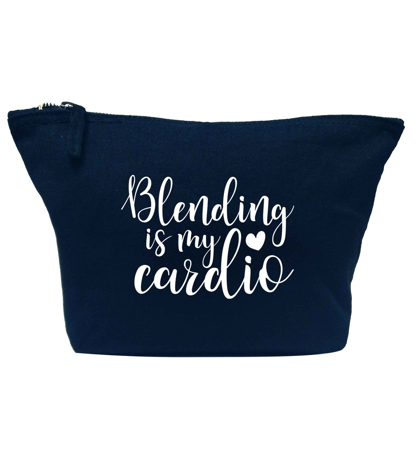 Blending is my cardio navy makeup bag