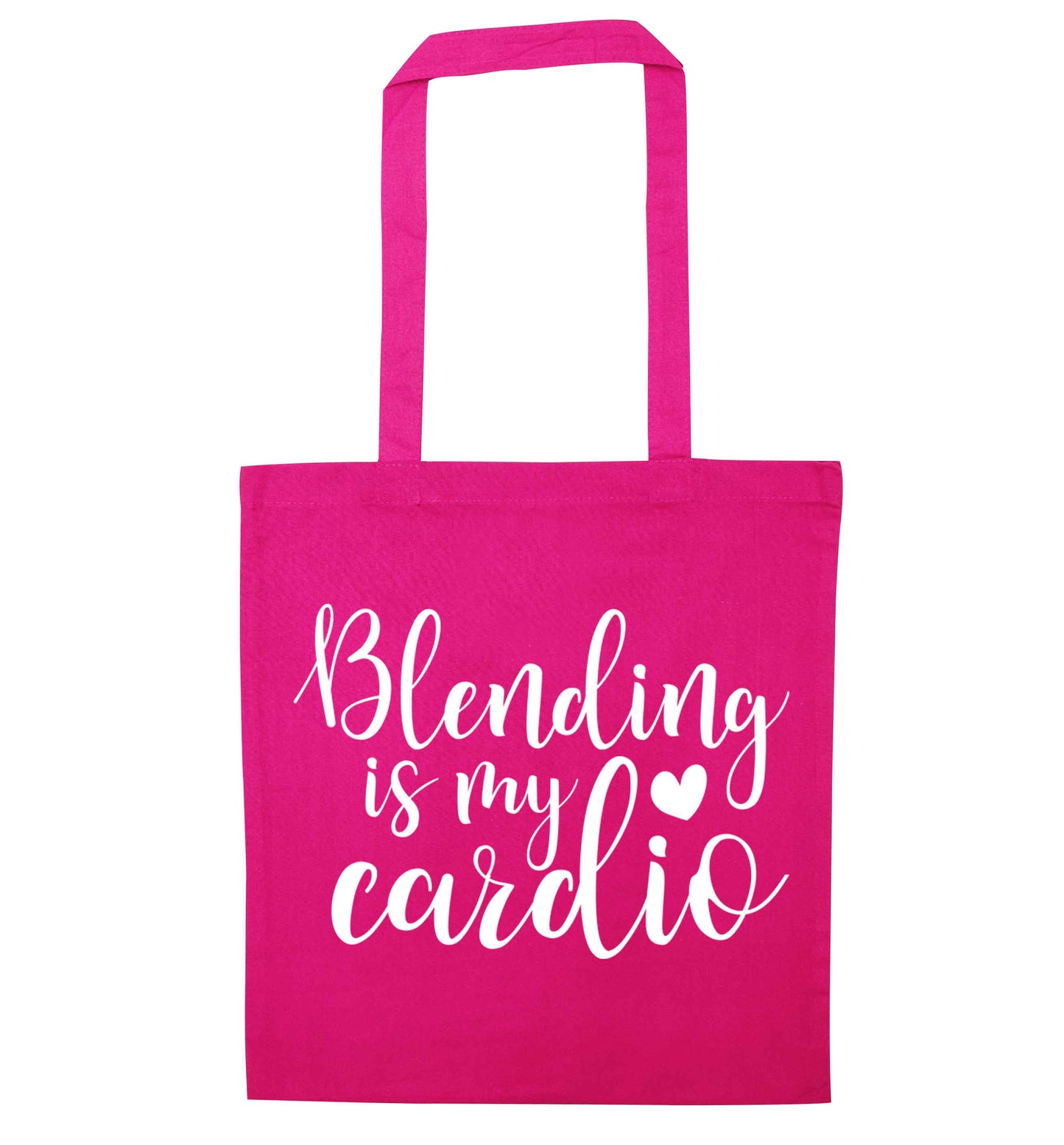 Blending is my cardio pink tote bag