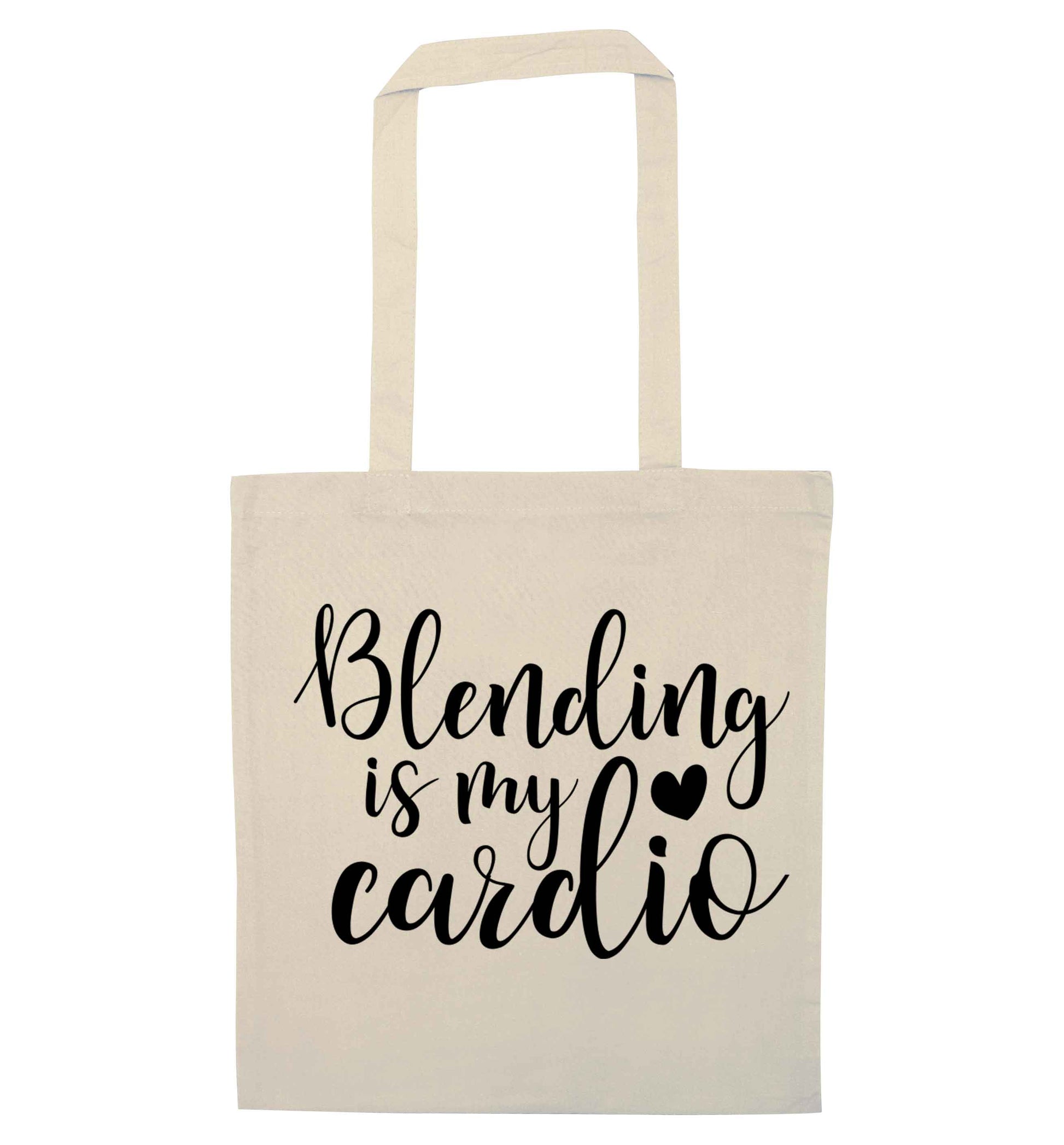 Blending is my cardio natural tote bag