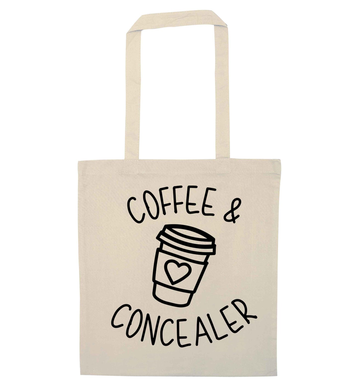 Coffee and concealer natural tote bag