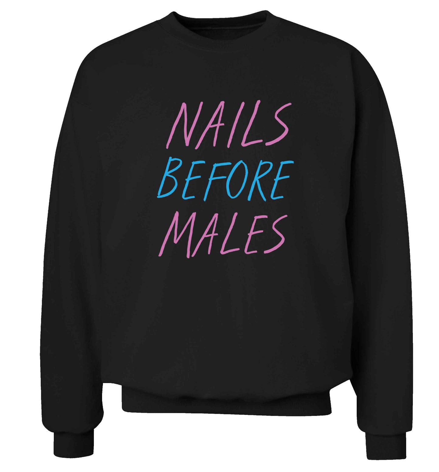 Nails before males adult's unisex black sweater 2XL