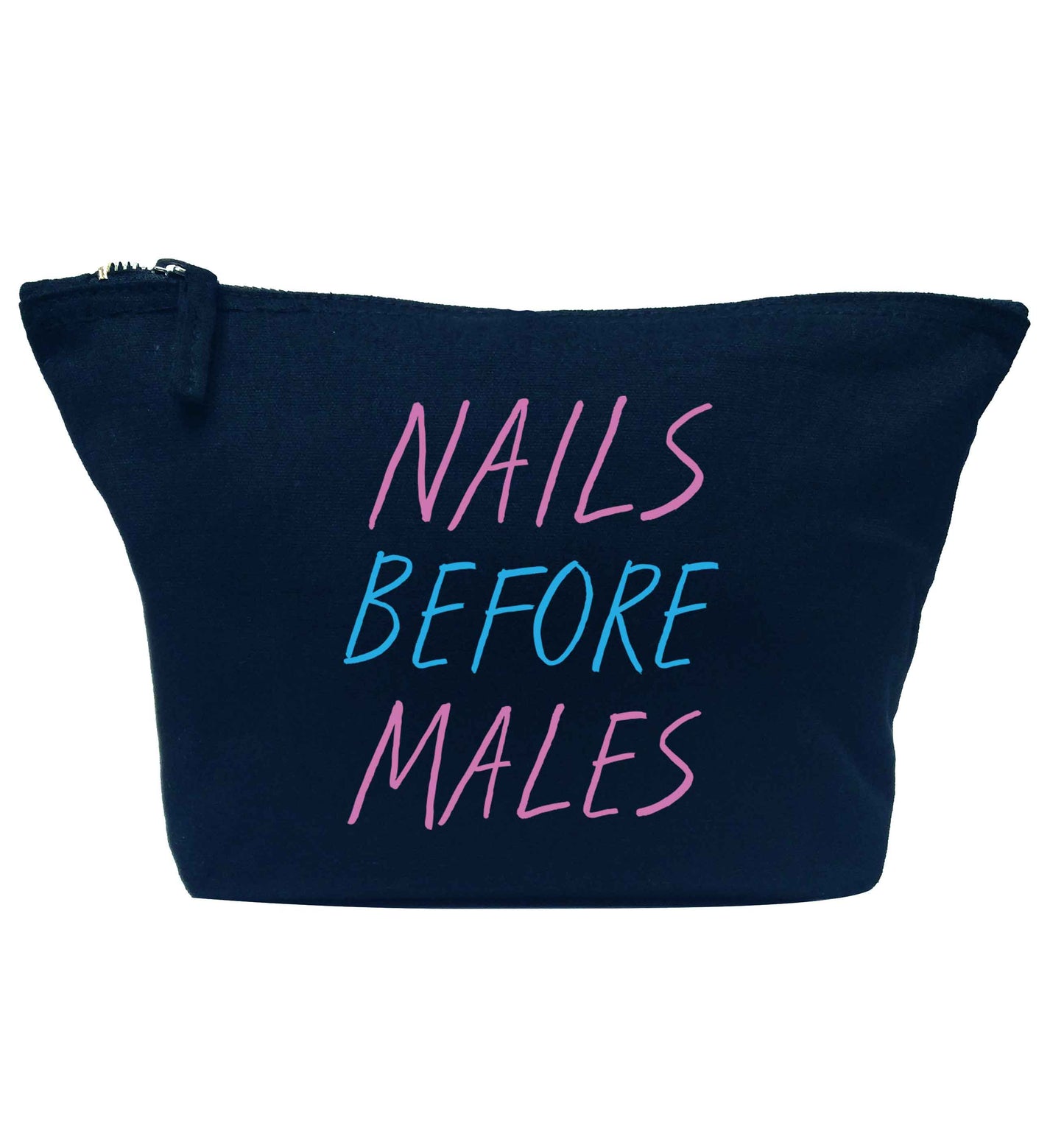 Nails before males navy makeup bag