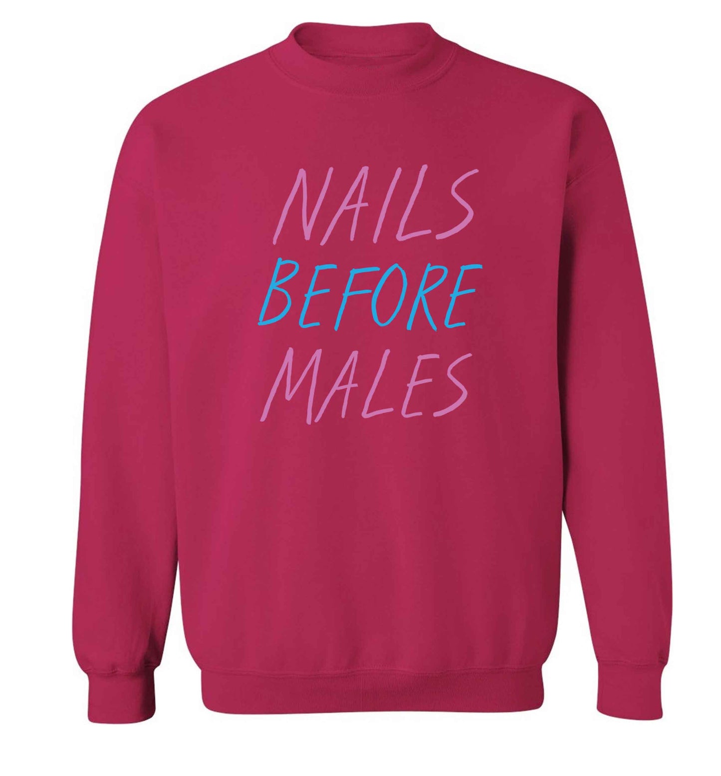 Nails before males adult's unisex pink sweater 2XL