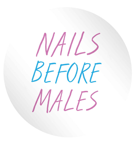 Nails before males 24 @ 45mm matt circle stickers