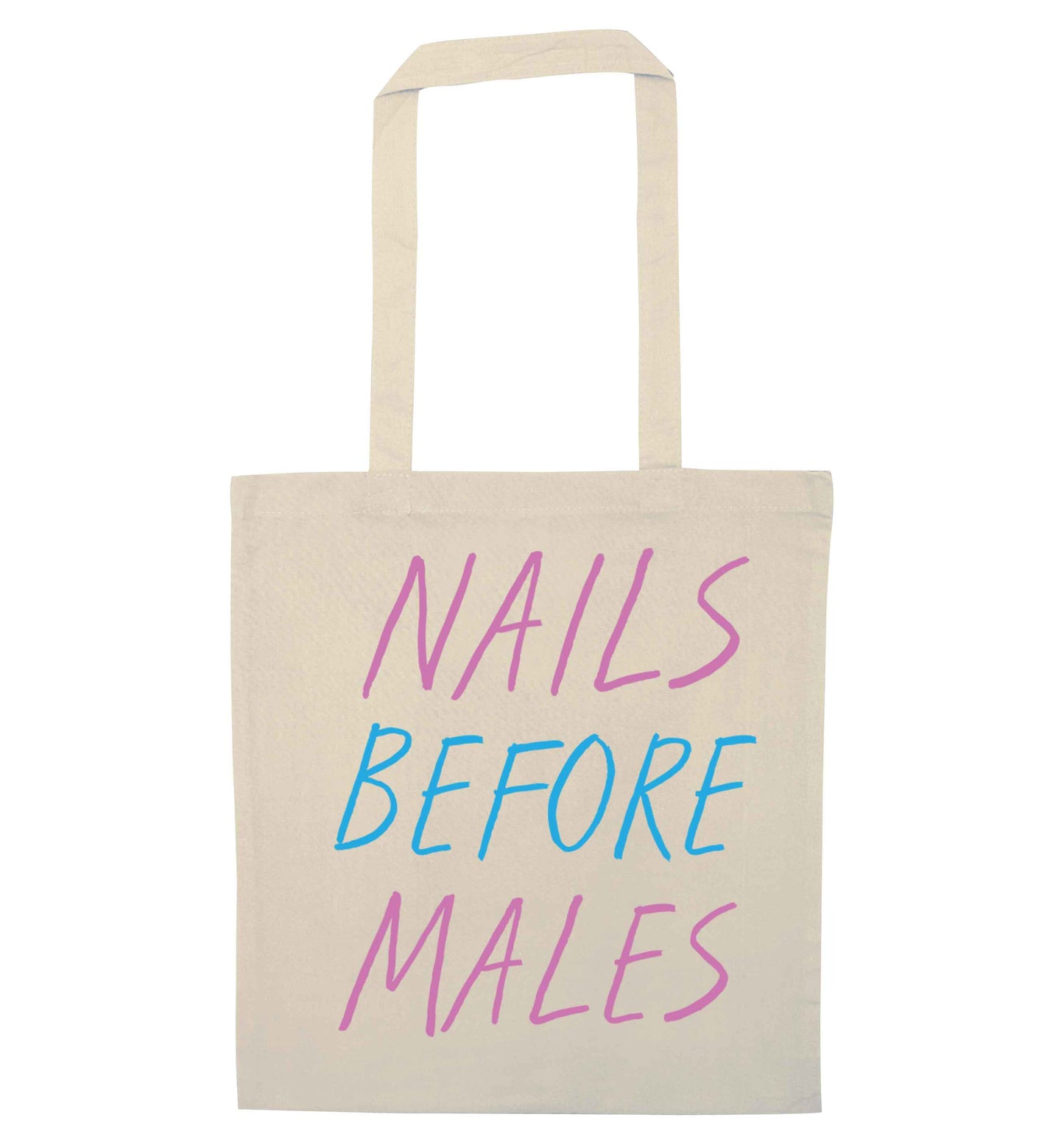 Nails before males natural tote bag