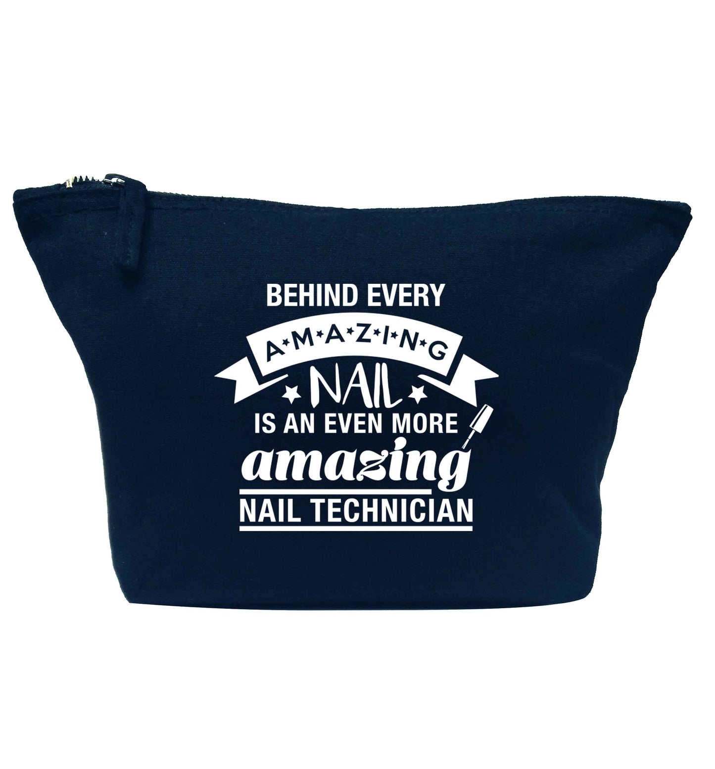 Behind every amazing nail is an even more amazing nail technician navy makeup bag