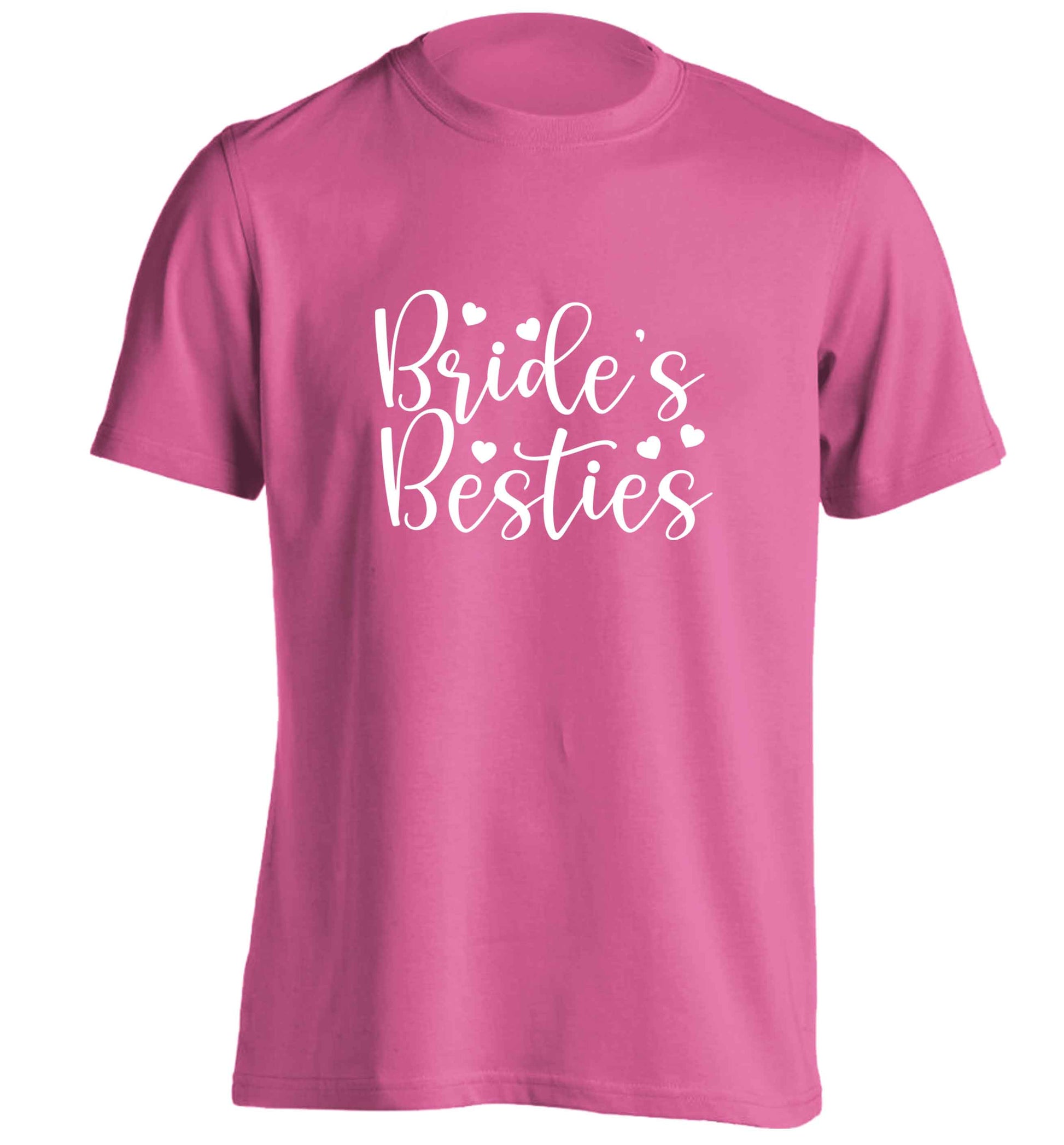 Brides besties adults unisex pink Tshirt 2XL