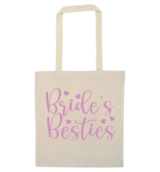 Brides besties natural tote bag