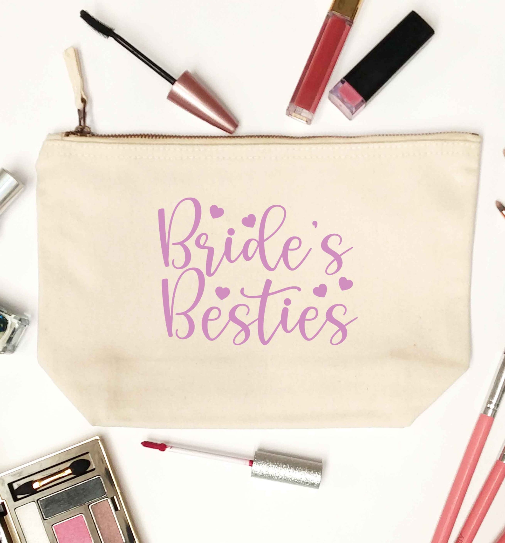 Brides besties natural makeup bag