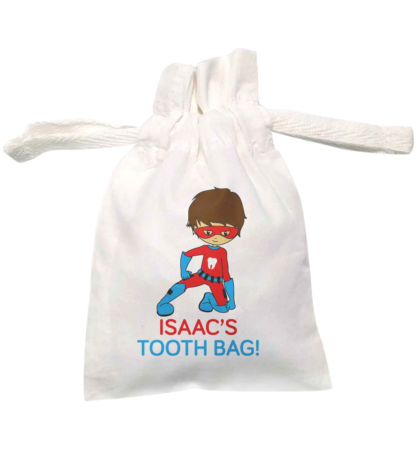 Personalised superhero tooth fairy bag | XS - L | Pouch / Drawstring bag | Organic Cotton | Bulk discounts available!