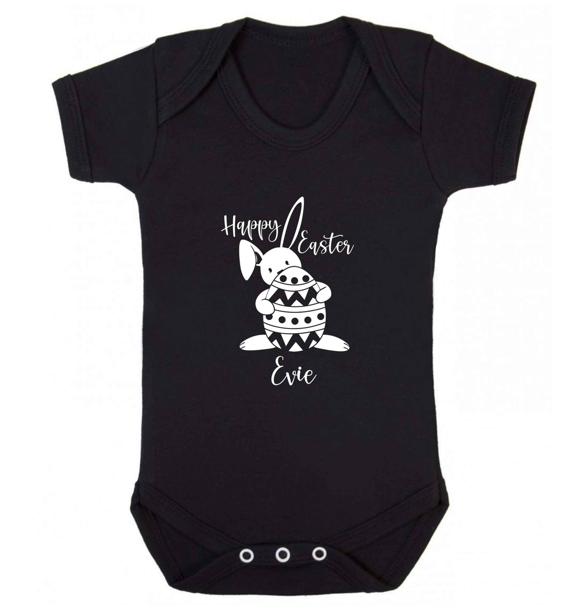Happy Easter - personalised baby vest black 18-24 months