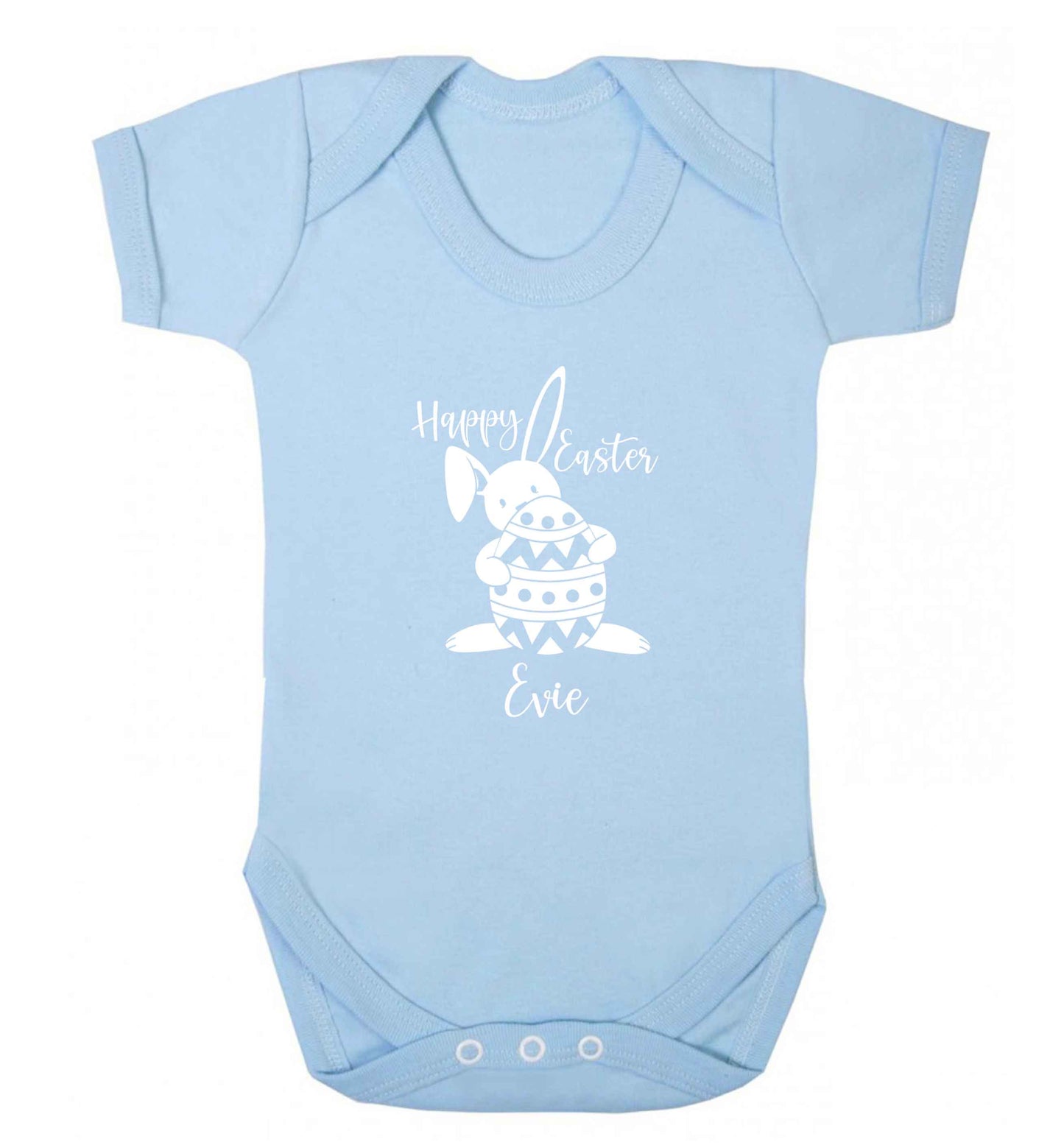 Happy Easter - personalised baby vest pale blue 18-24 months