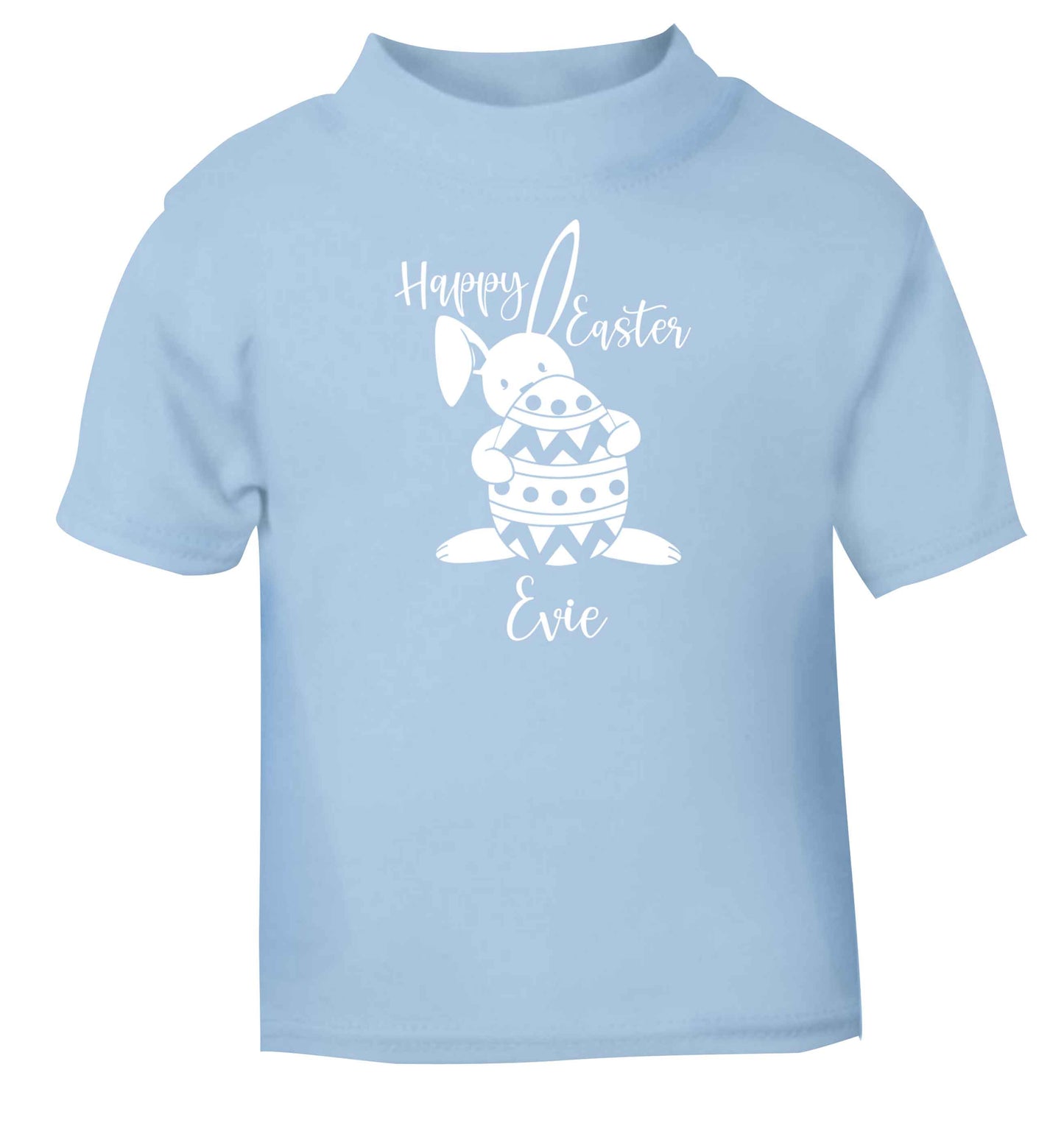Happy Easter - personalised light blue baby toddler Tshirt 2 Years