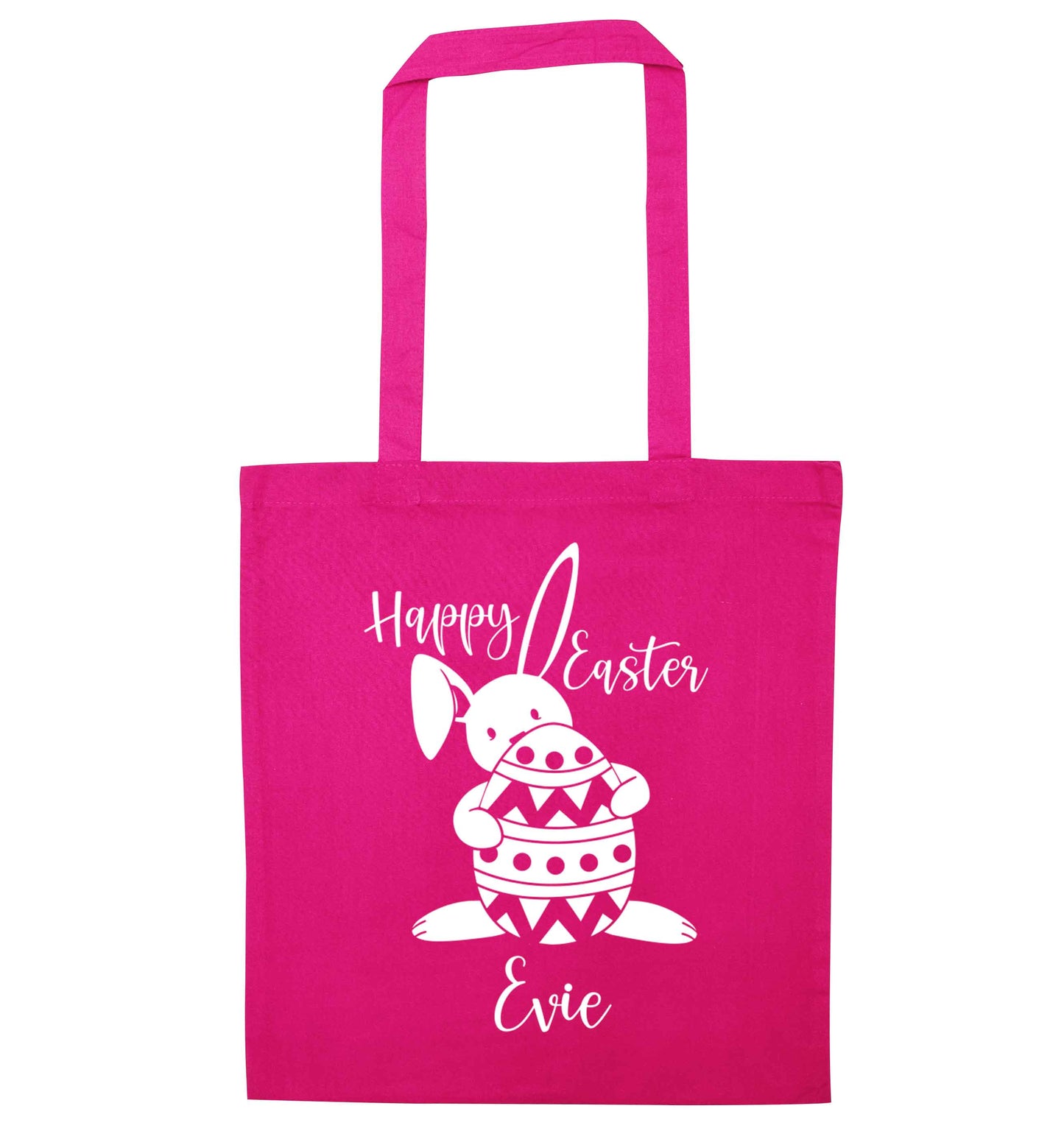 Happy Easter - personalised pink tote bag