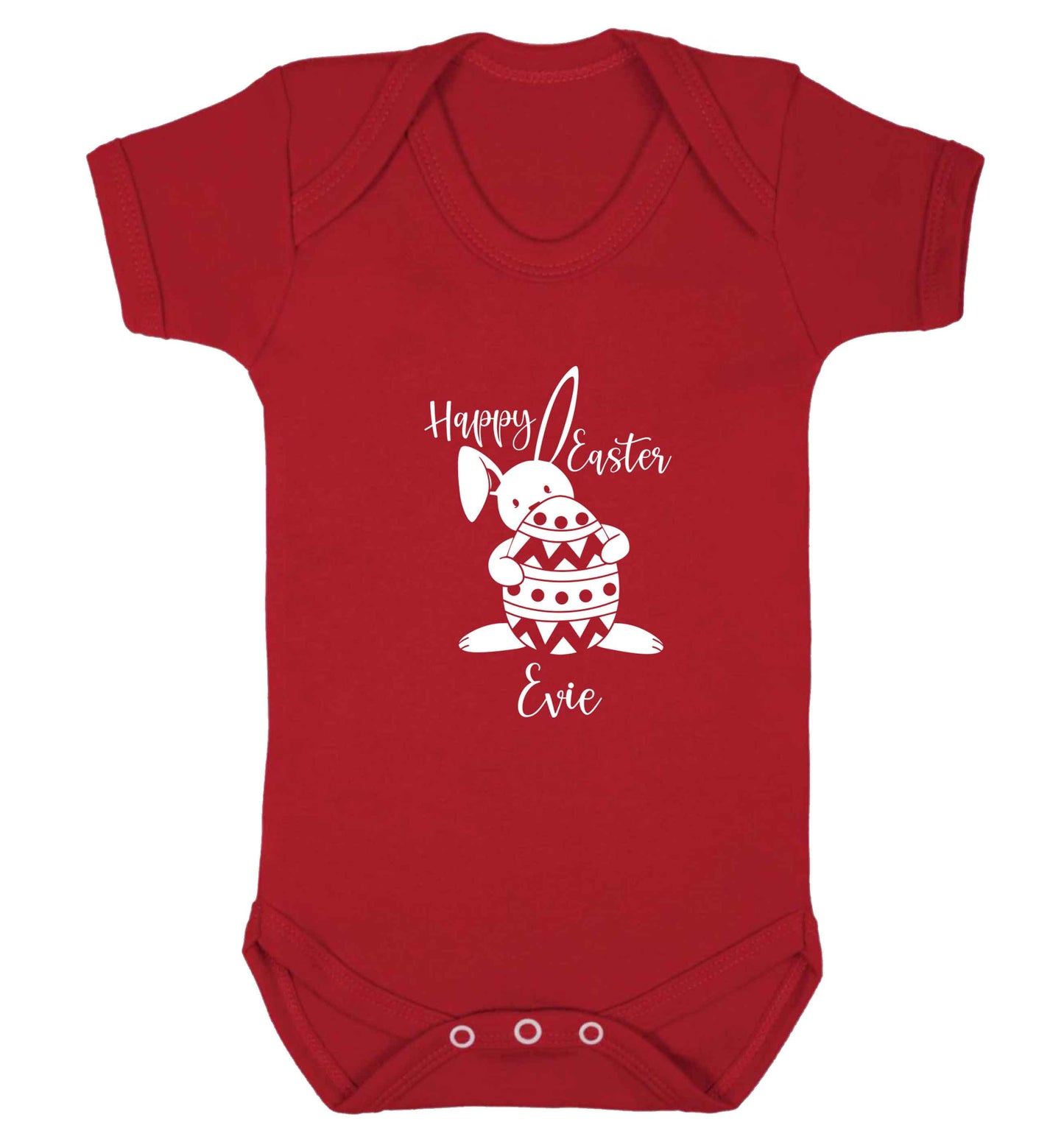 Happy Easter - personalised baby vest red 18-24 months