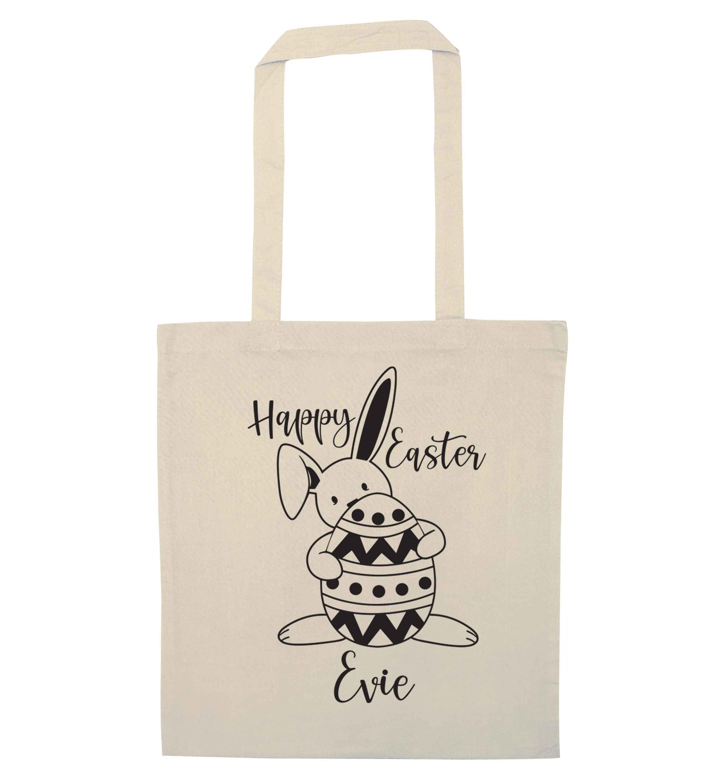 Happy Easter - personalised natural tote bag