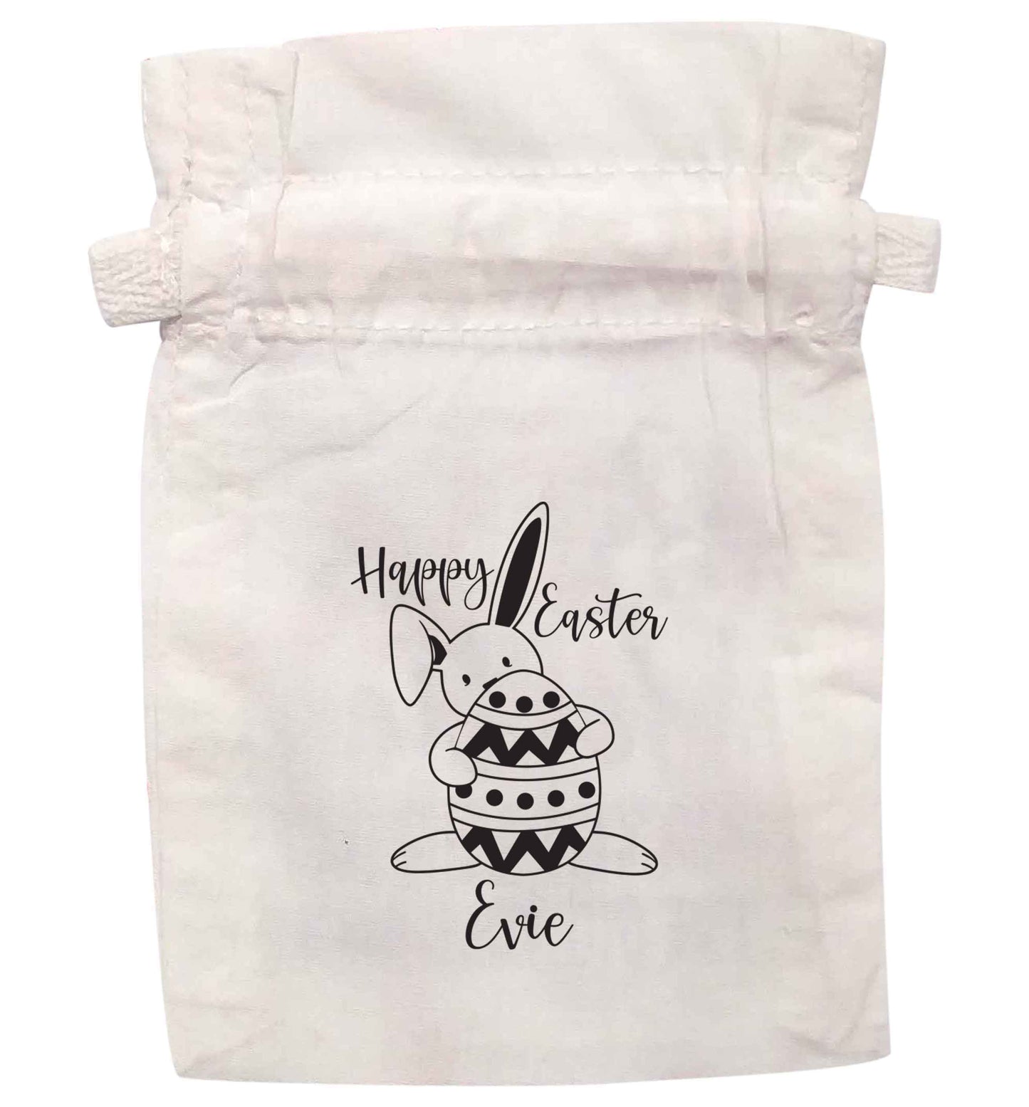 Happy Easter - personalised | XS - L | Pouch / Drawstring bag | Organic Cotton | Bulk discounts available!