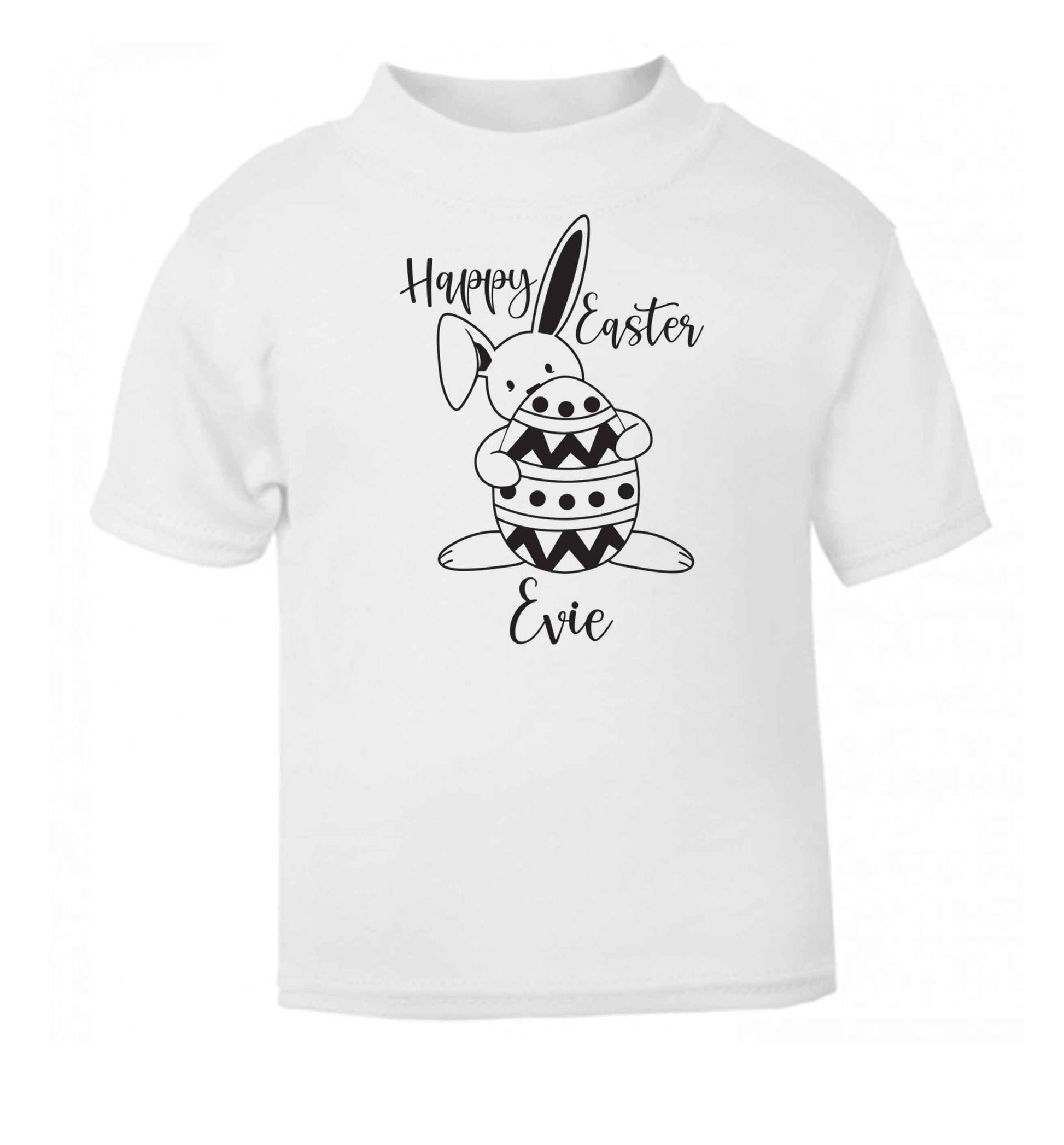 Happy Easter - personalised white baby toddler Tshirt 2 Years