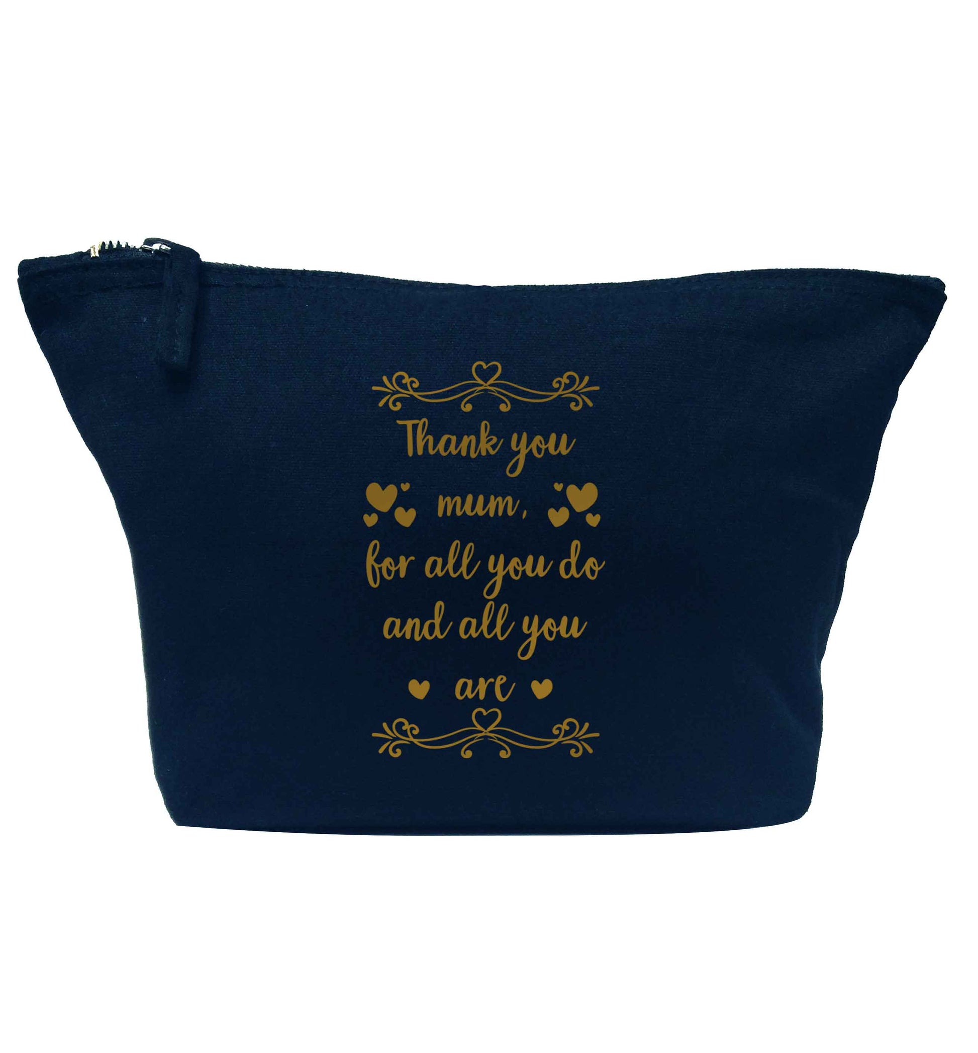 Gorgeous gifts for mums on mother's day! Thank you mum for all you do and all you are navy makeup bag