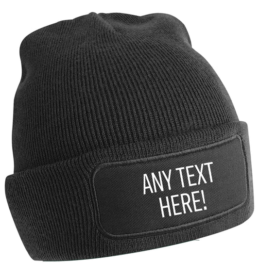 Any text here beanie hat