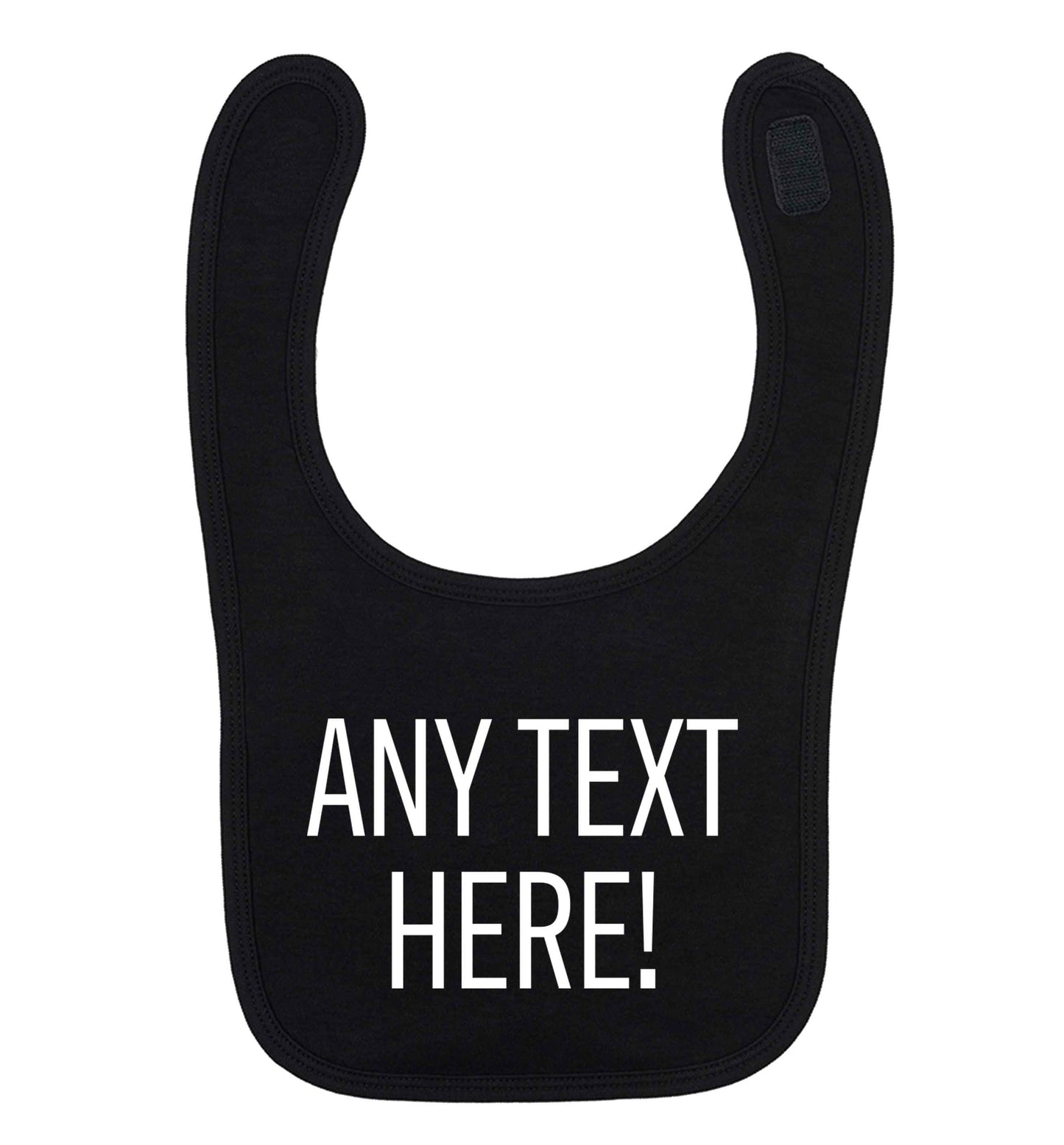 Happy Easter - personalised black baby bib