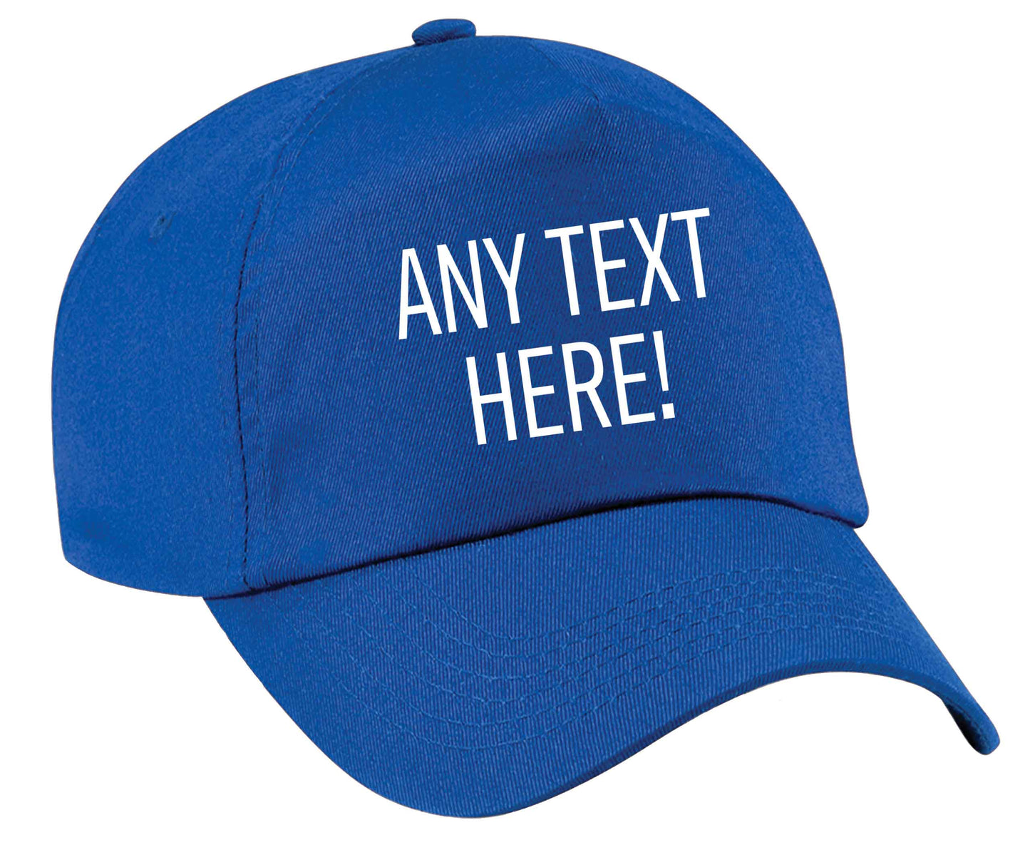 Any text here | Baseball Cap | Custom order any text colour and font