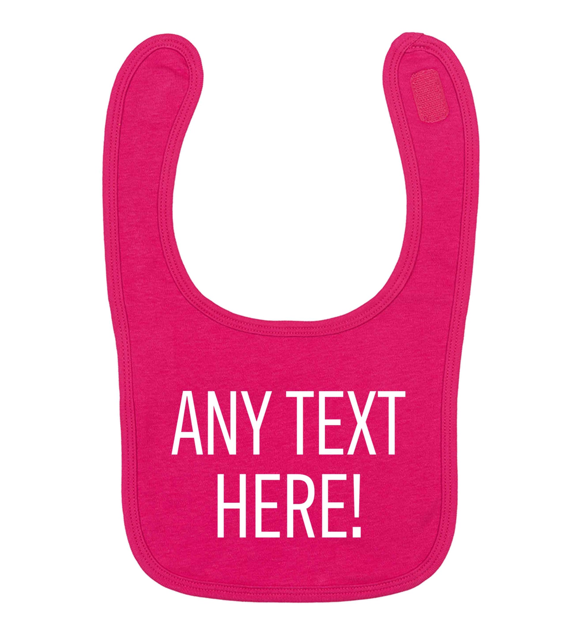 Happy Easter - personalised dark pink baby bib