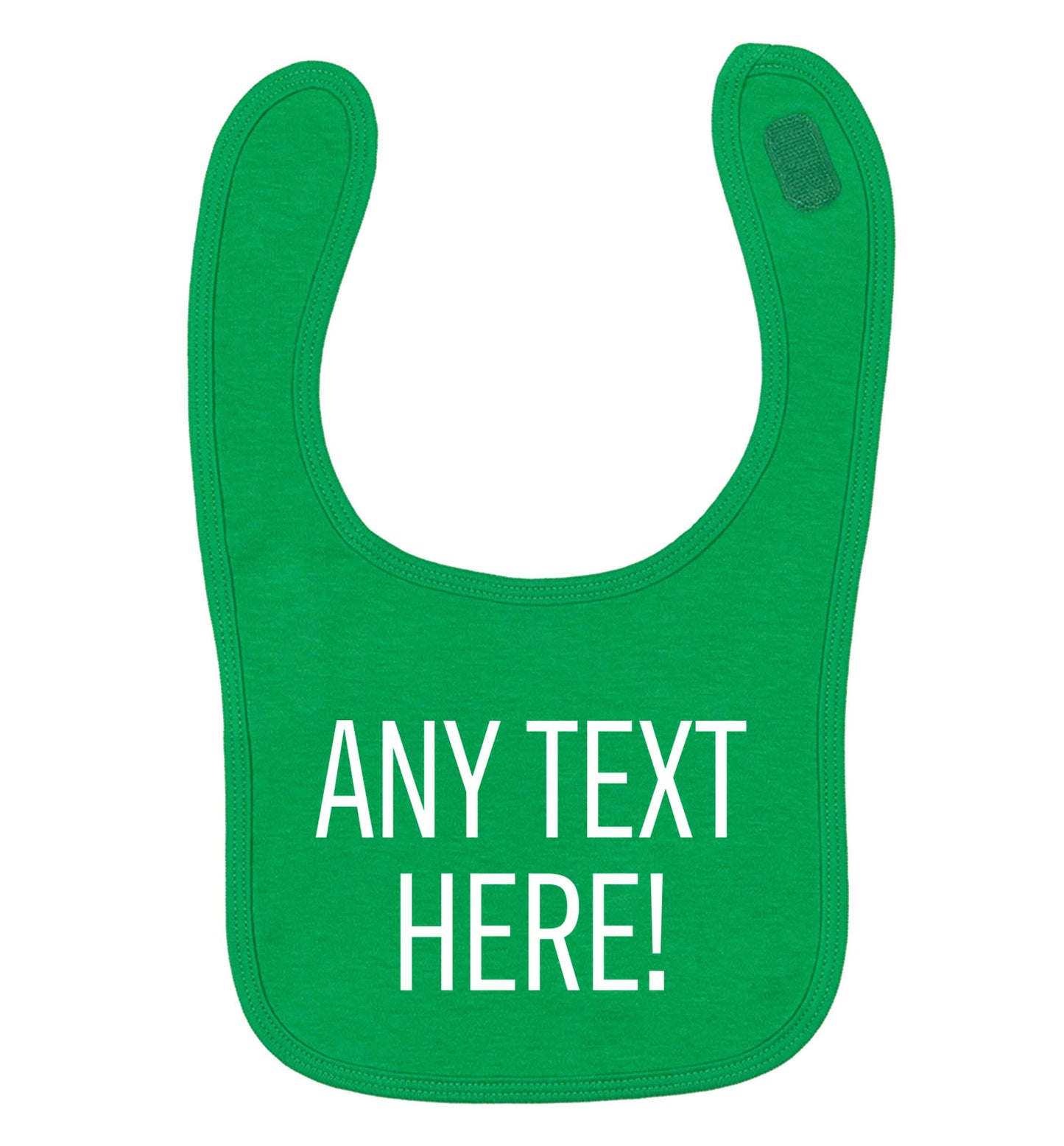 Happy Easter - personalised green baby bib