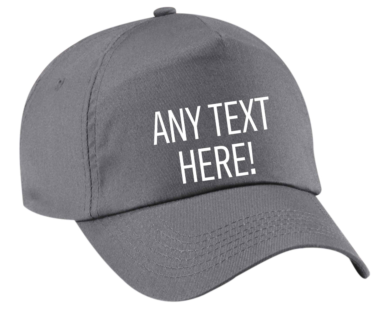 Any text here | Baseball Cap | Custom order any text colour and font