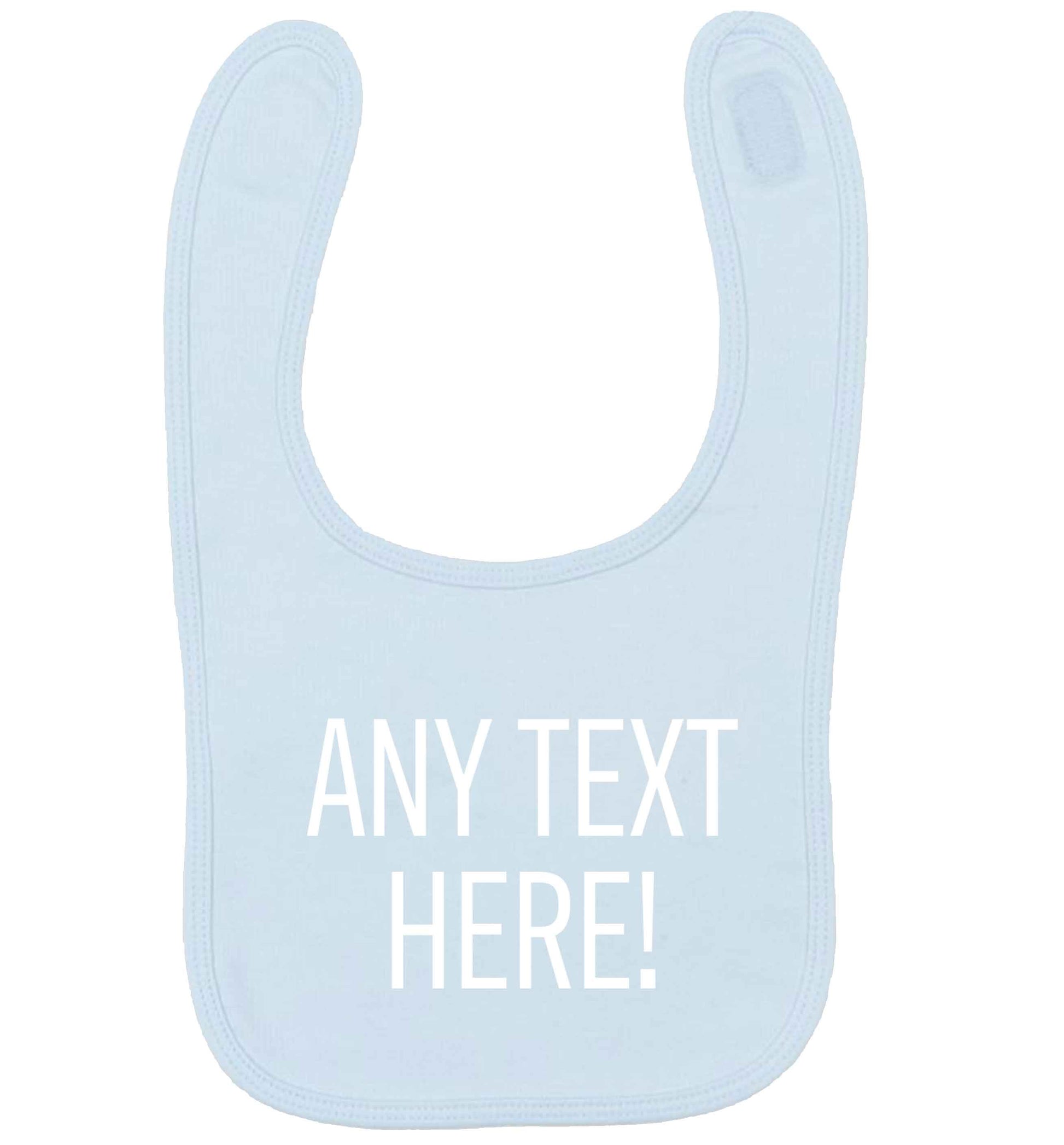 Happy Easter - personalised pale blue baby bib