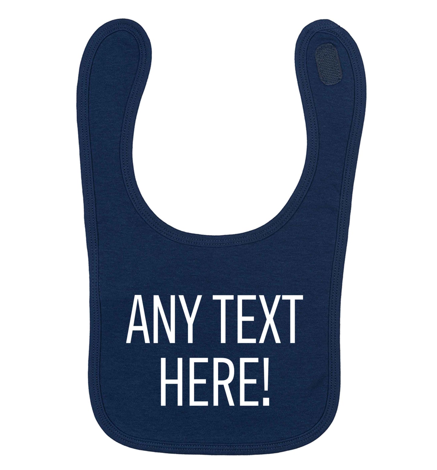 Happy Easter - personalised navy baby bib
