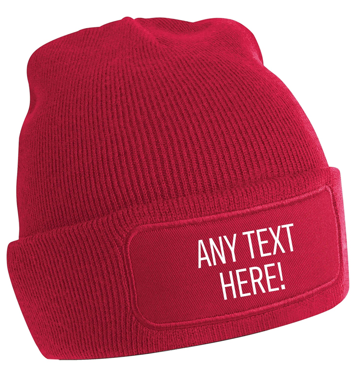 Any text here | Beanie hat | Custom order any text colour and font
