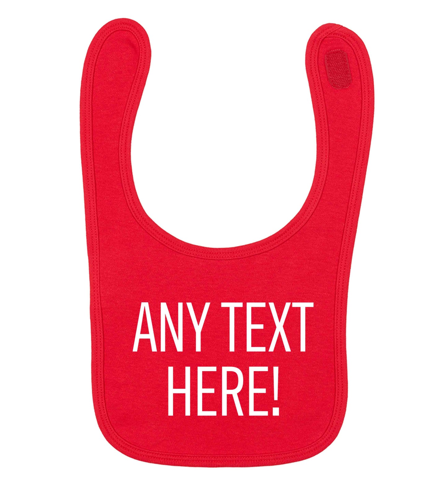 Happy Easter - personalised red baby bib