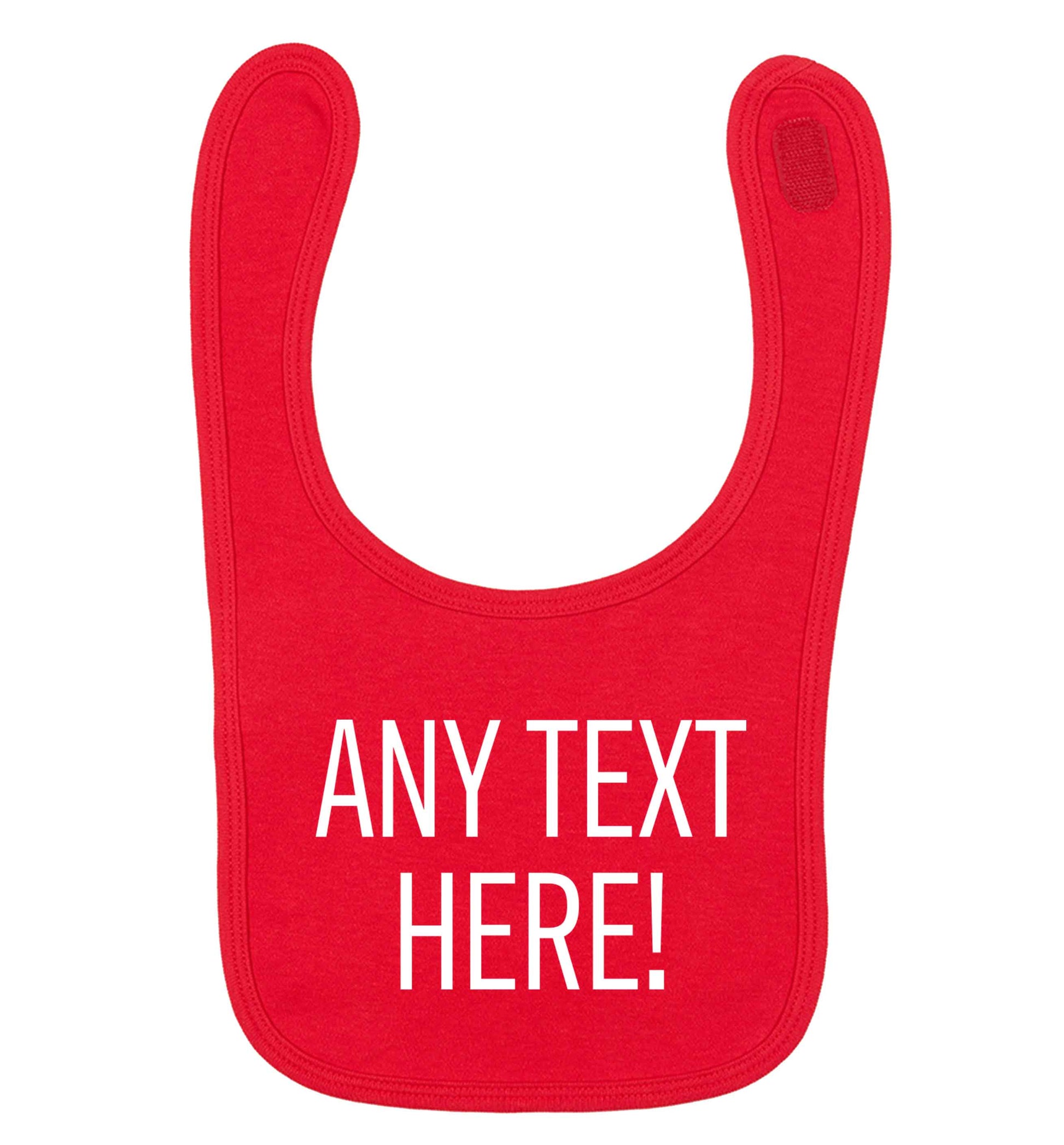 Happy Easter - personalised red baby bib
