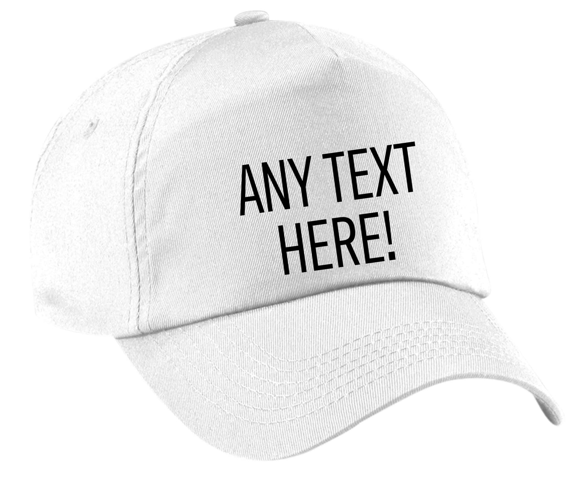 Any text here baseball cap