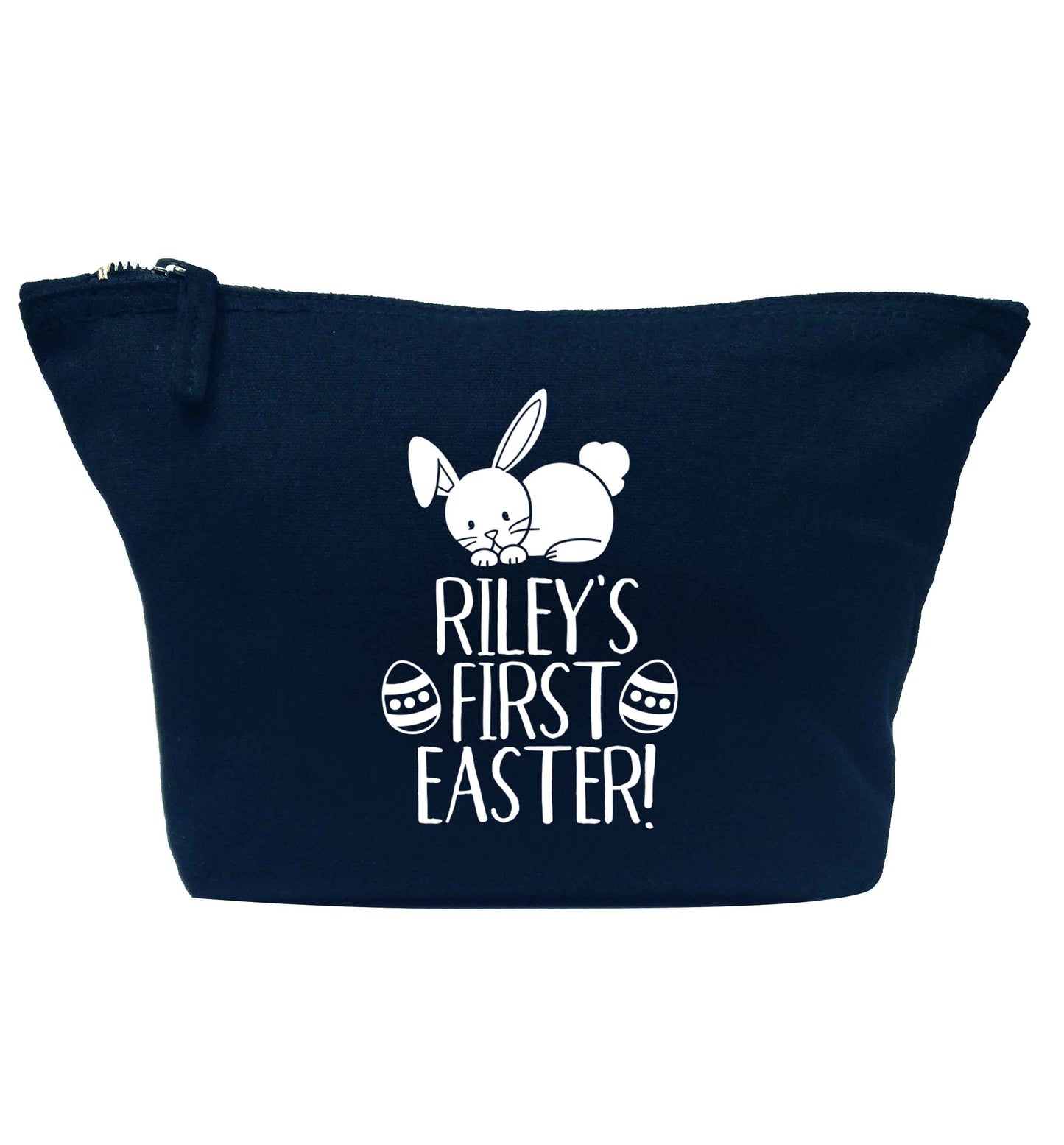 Personalised first Easter navy makeup bag