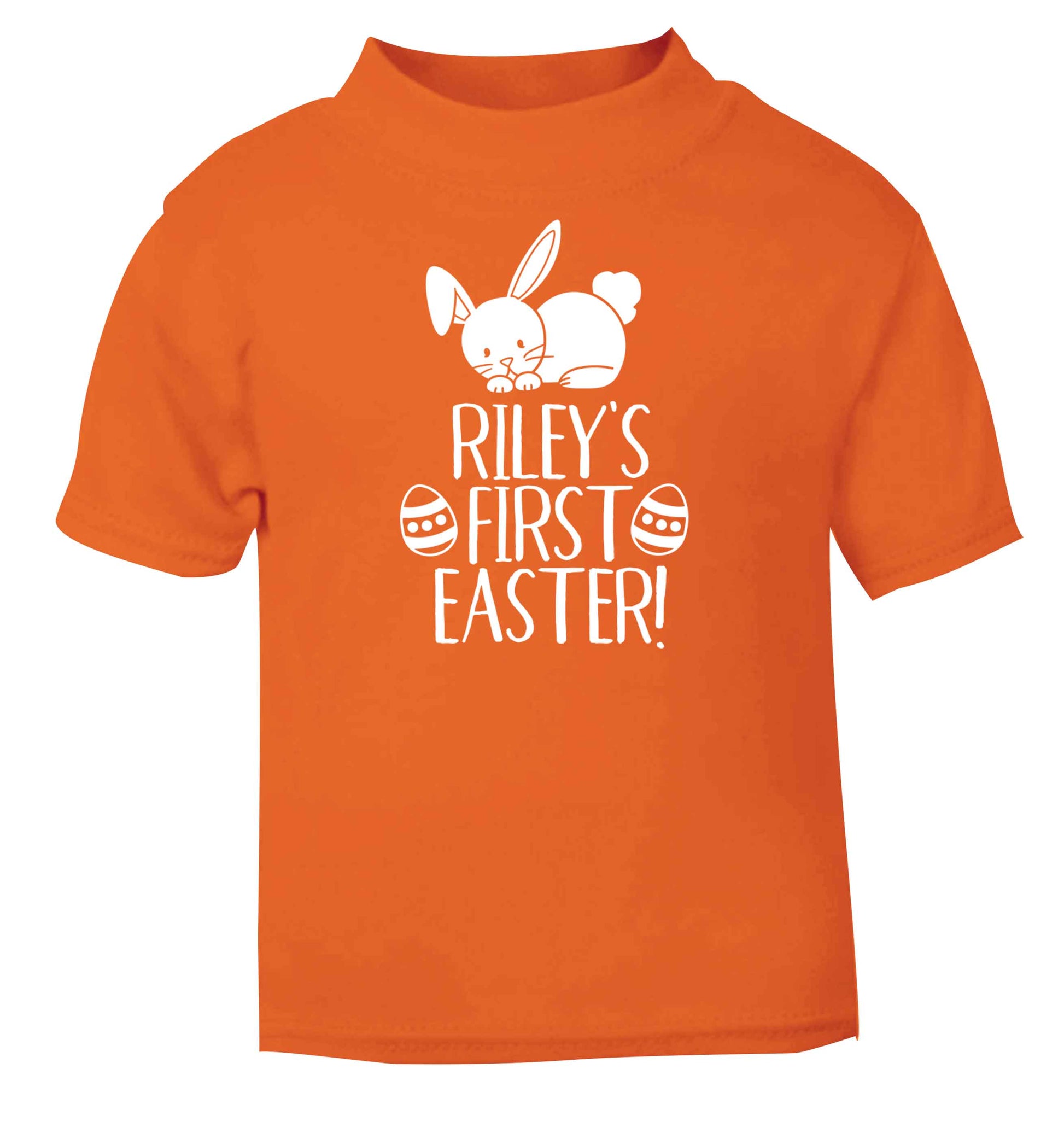 Personalised first Easter orange baby toddler Tshirt 2 Years