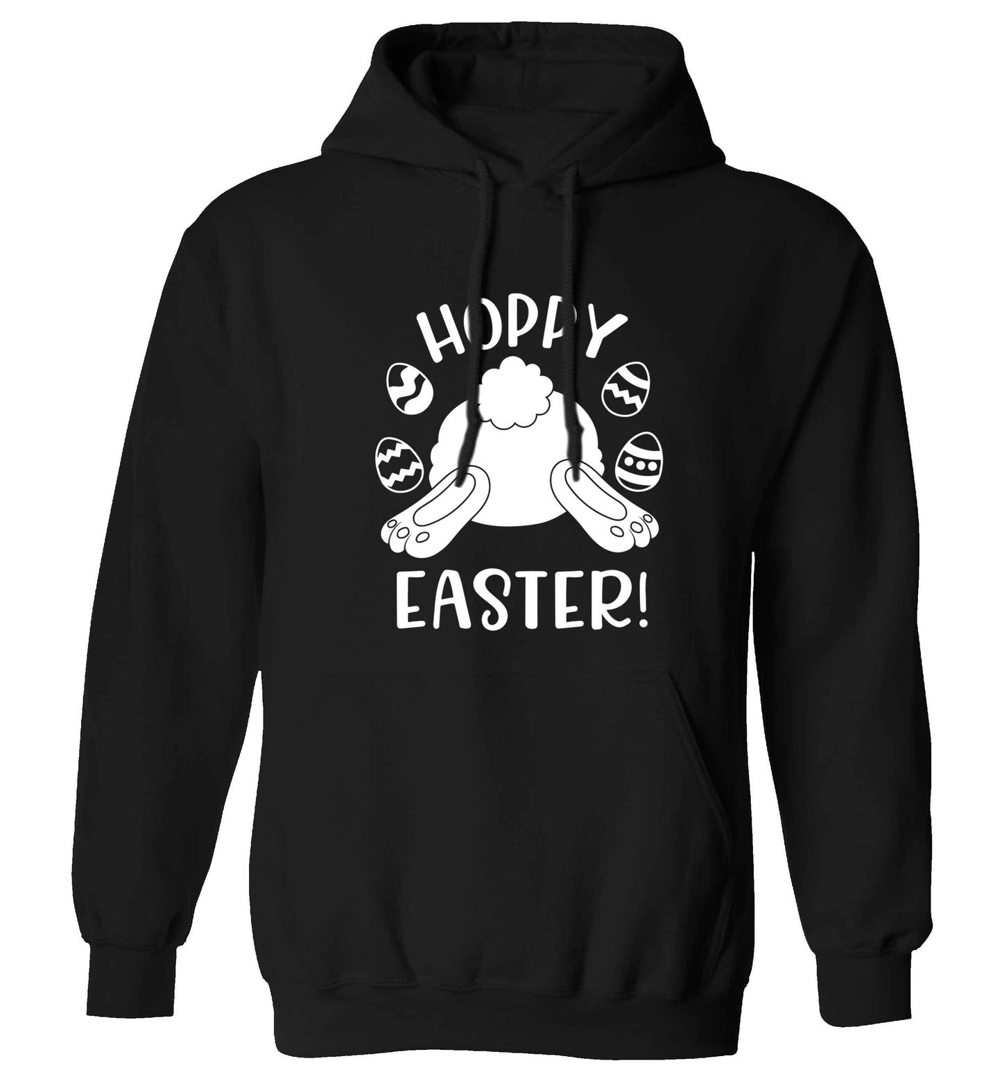 Hoppy Easter adults unisex black hoodie 2XL