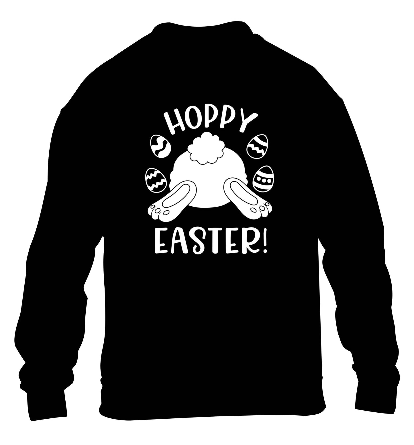 Hoppy Easter children's black sweater 12-13 Years