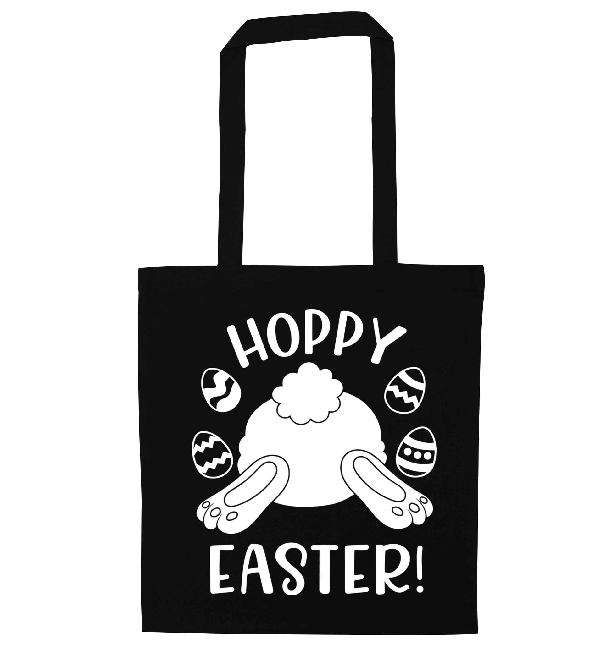 Hoppy Easter black tote bag