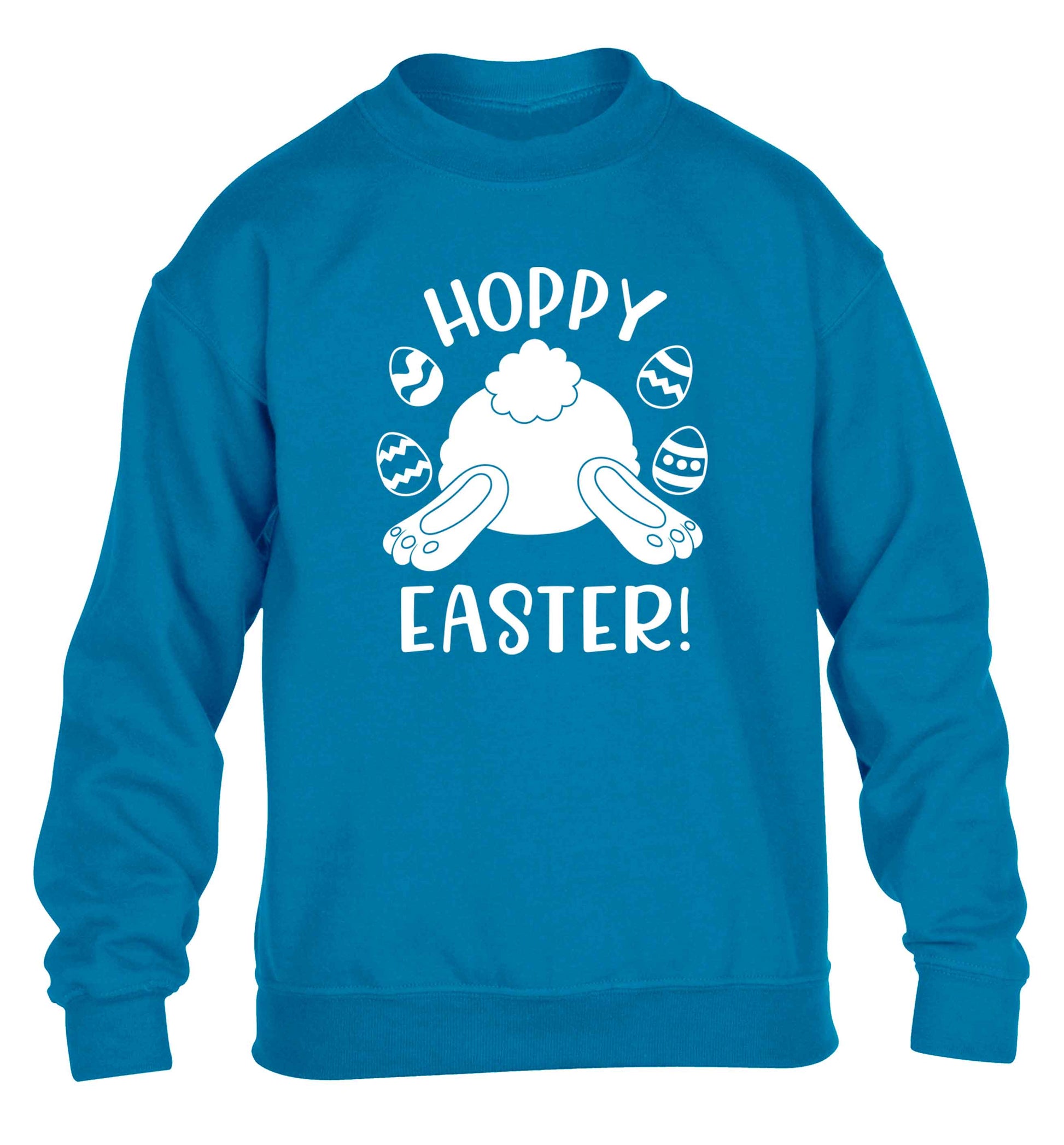 Hoppy Easter children's blue sweater 12-13 Years