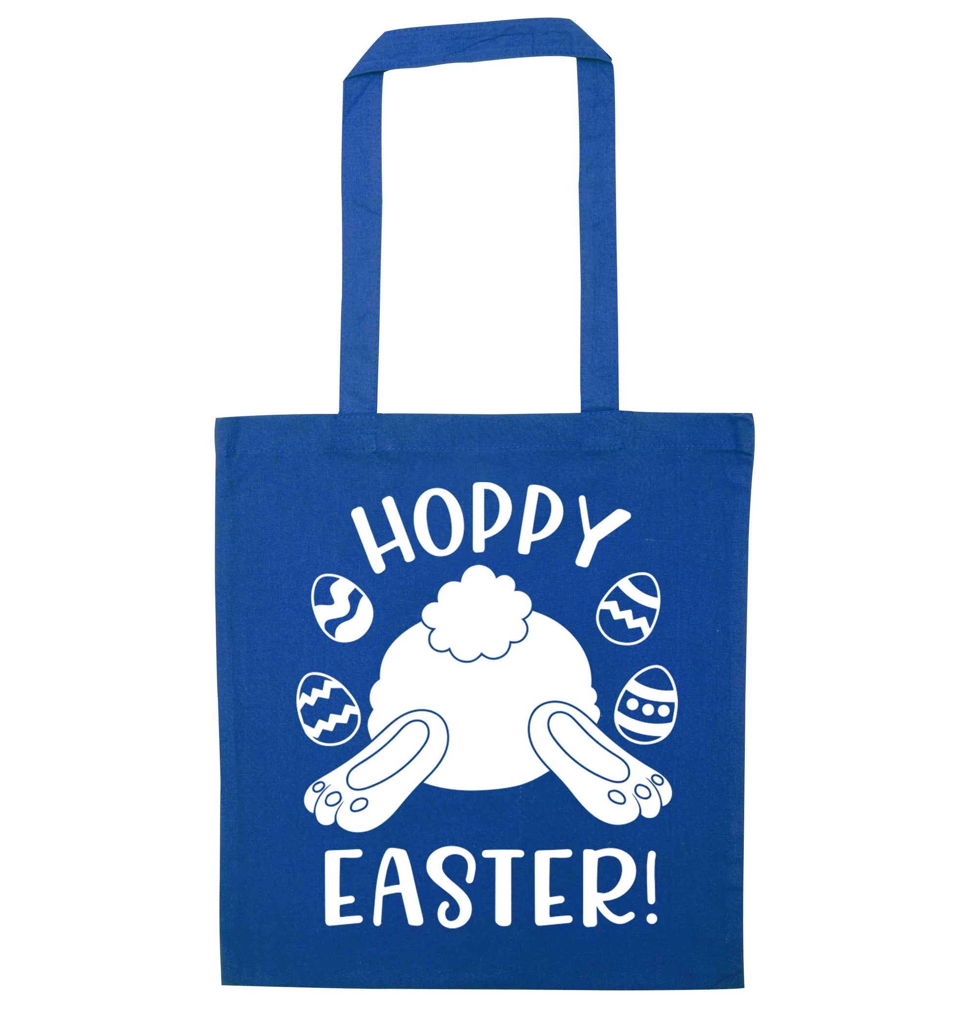 Hoppy Easter blue tote bag