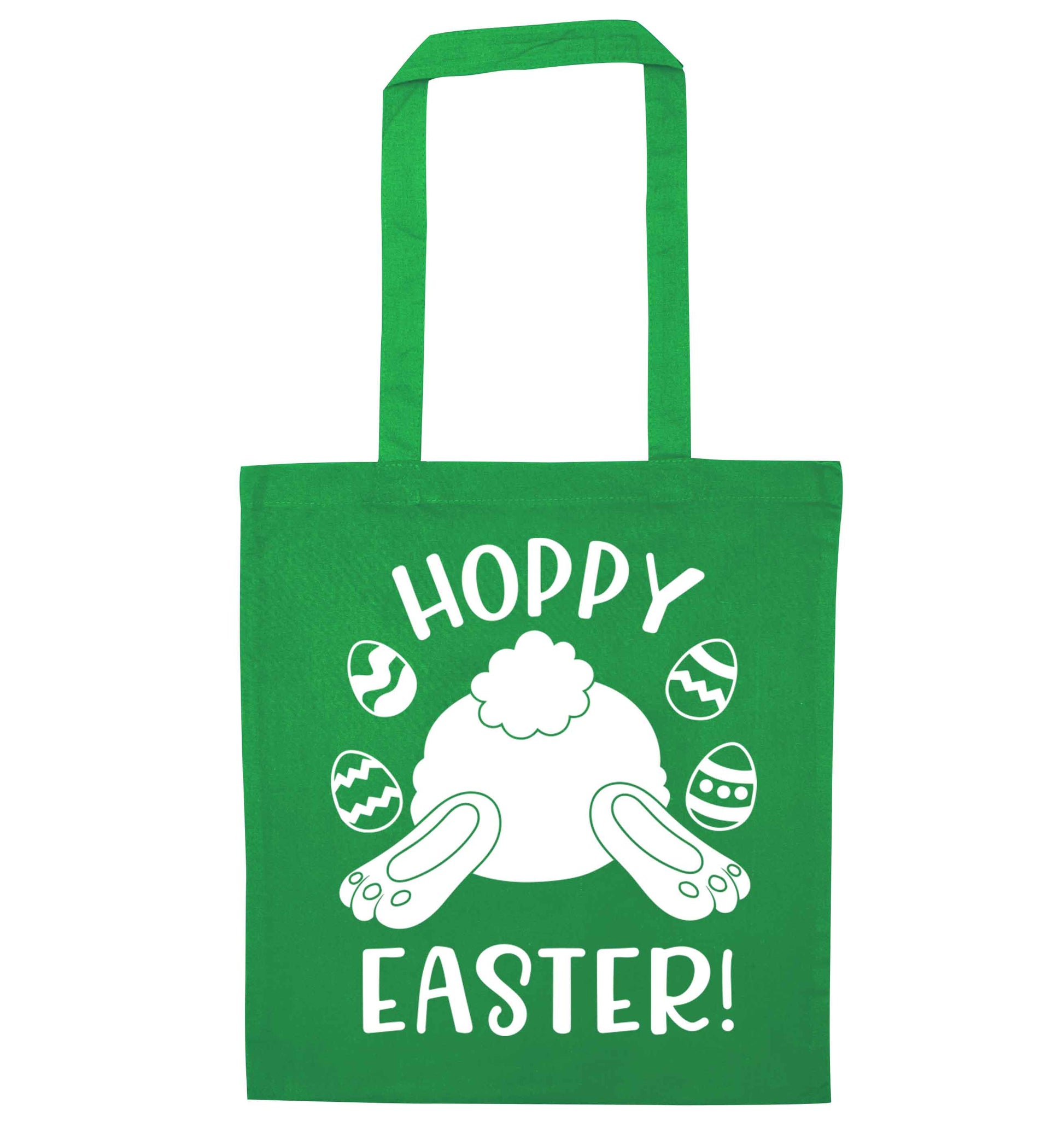 Hoppy Easter green tote bag